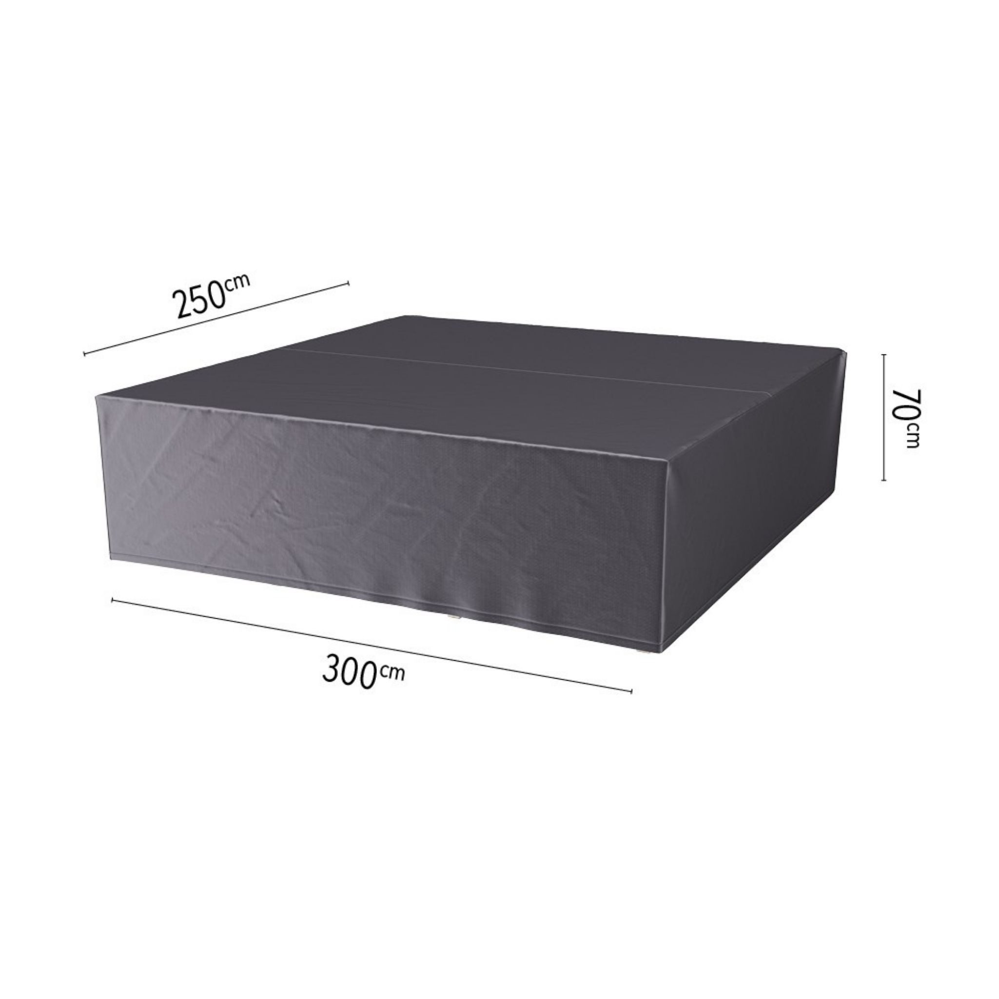 MR.DEKO Gartenmöbel-Schutzhülle bene protect Schutzhülle Loungemöbel 300 x 250 x 70 (Inklusive Aufbewahrungstasche – ideal für Tische, 1-St), Mit Zugband & Stopper – robuster Schutz, Maße 300 x 250 x 70 cm