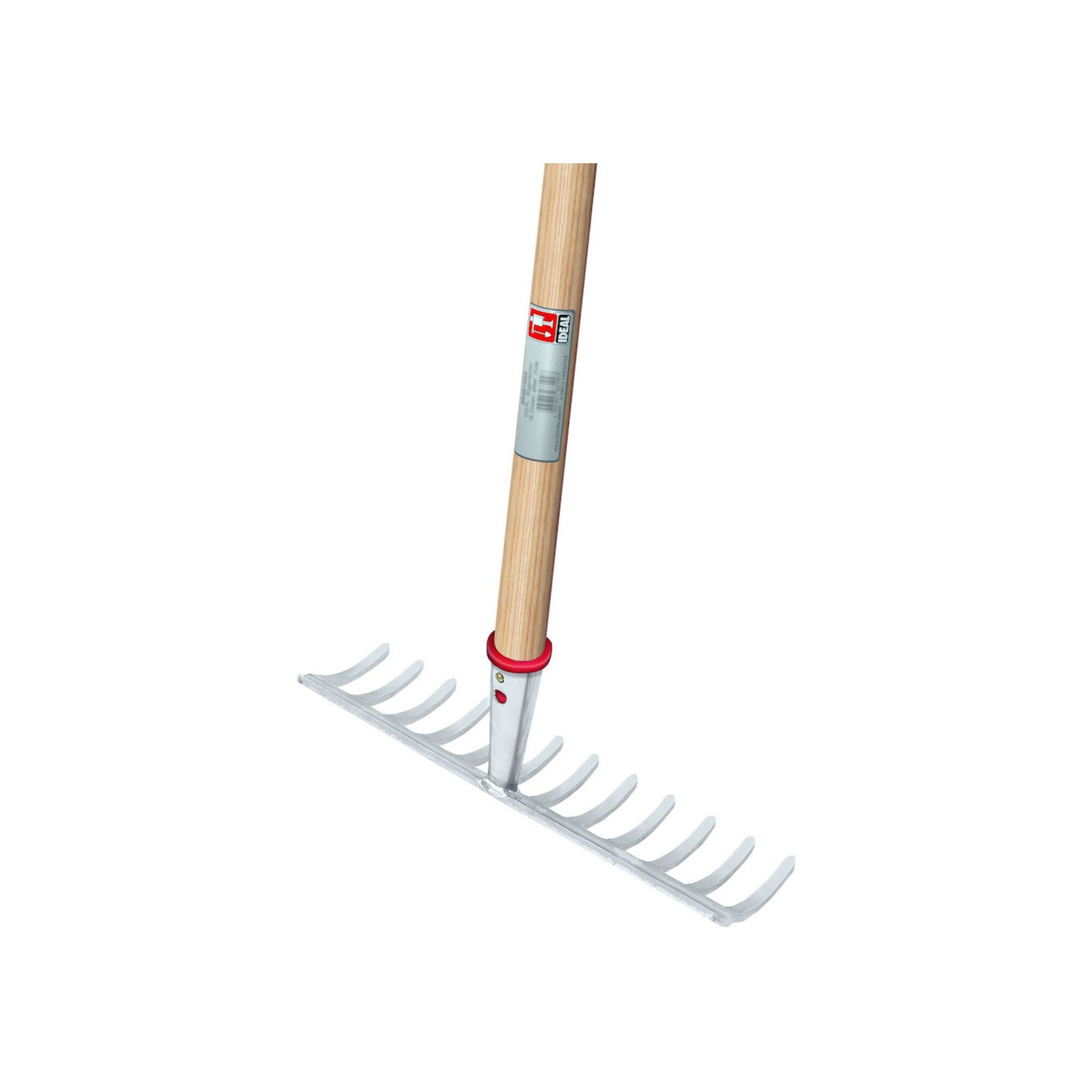 Ideal Rasenrechen Gartenrechen Arbeits-B.372mm 14 Zinken m.konischer Dülle,o.Stiel IDEAL