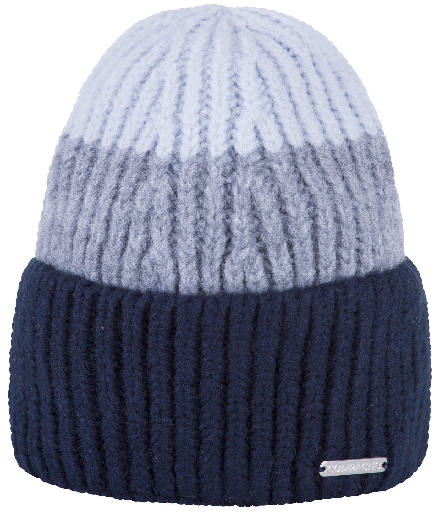 compagno Strickmütze (1-St) Klassische Beanie Wintermütze Strickmütze Damen mit breiter Krempe