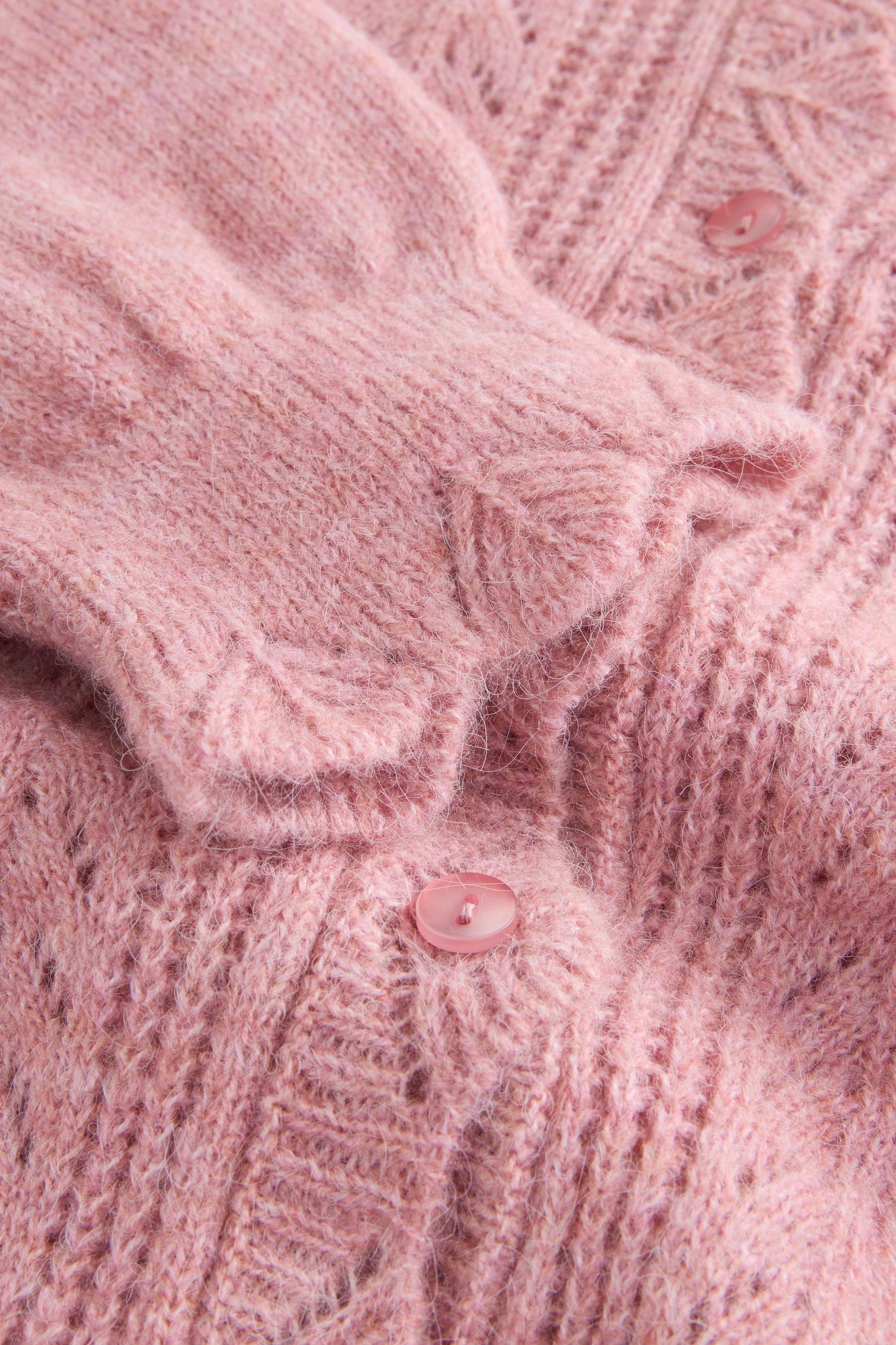 LAURA ASHLEY Strickjacke Laura Ashley Strickjacke mit Pointelle (1-tlg)