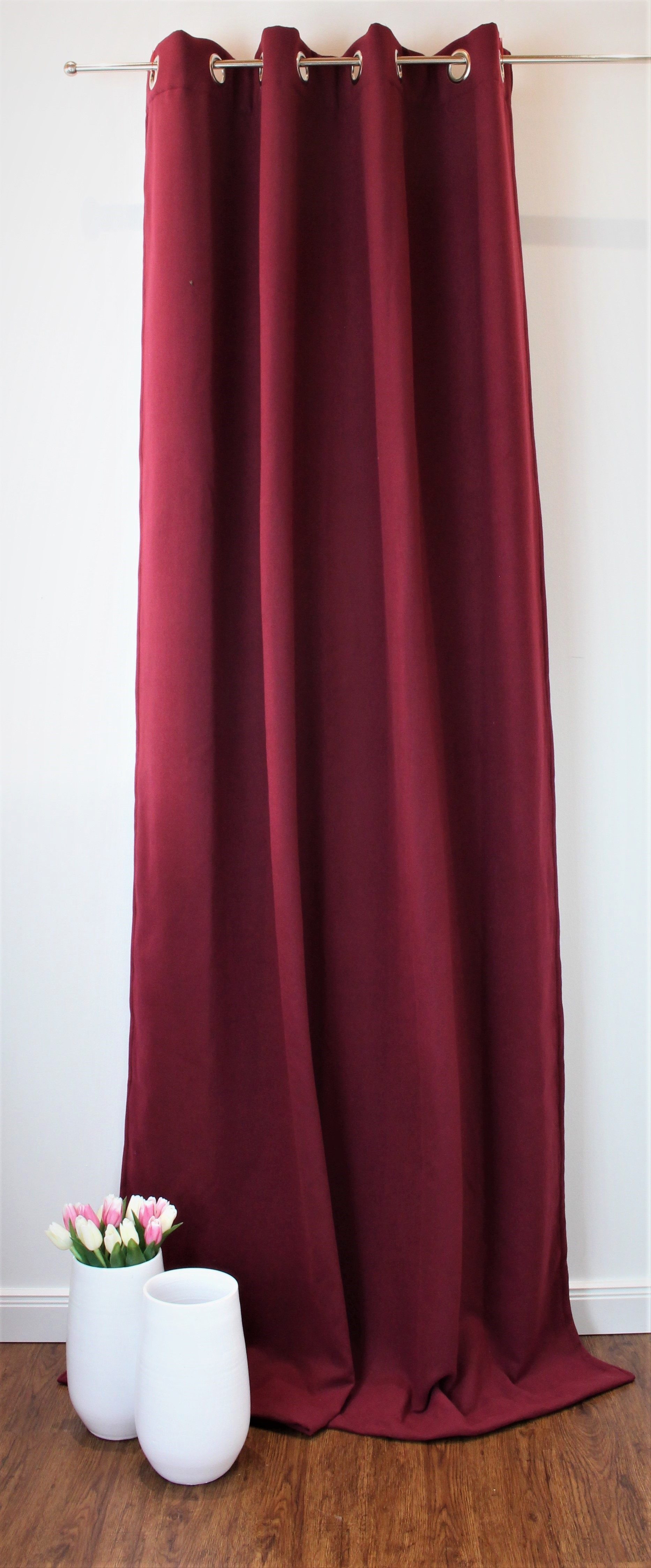 novumfix Vorhang Filzvorhang/Softfilz XXL Kälteschutz bordeaux-rot günstig online kaufen