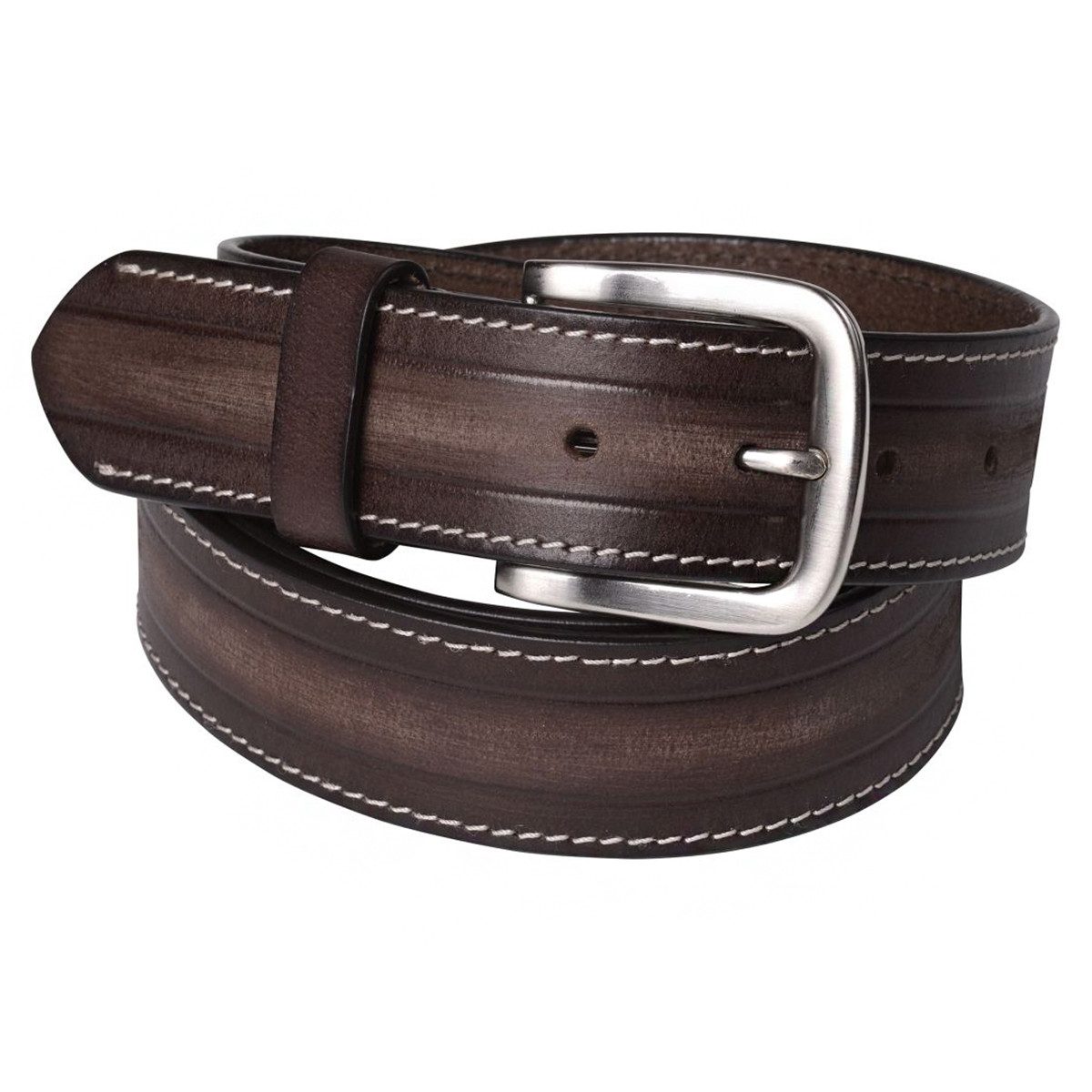 north 56 4 Ledergürtel Dunkelbrauner Ledergürtel Replika by Allsize XXL