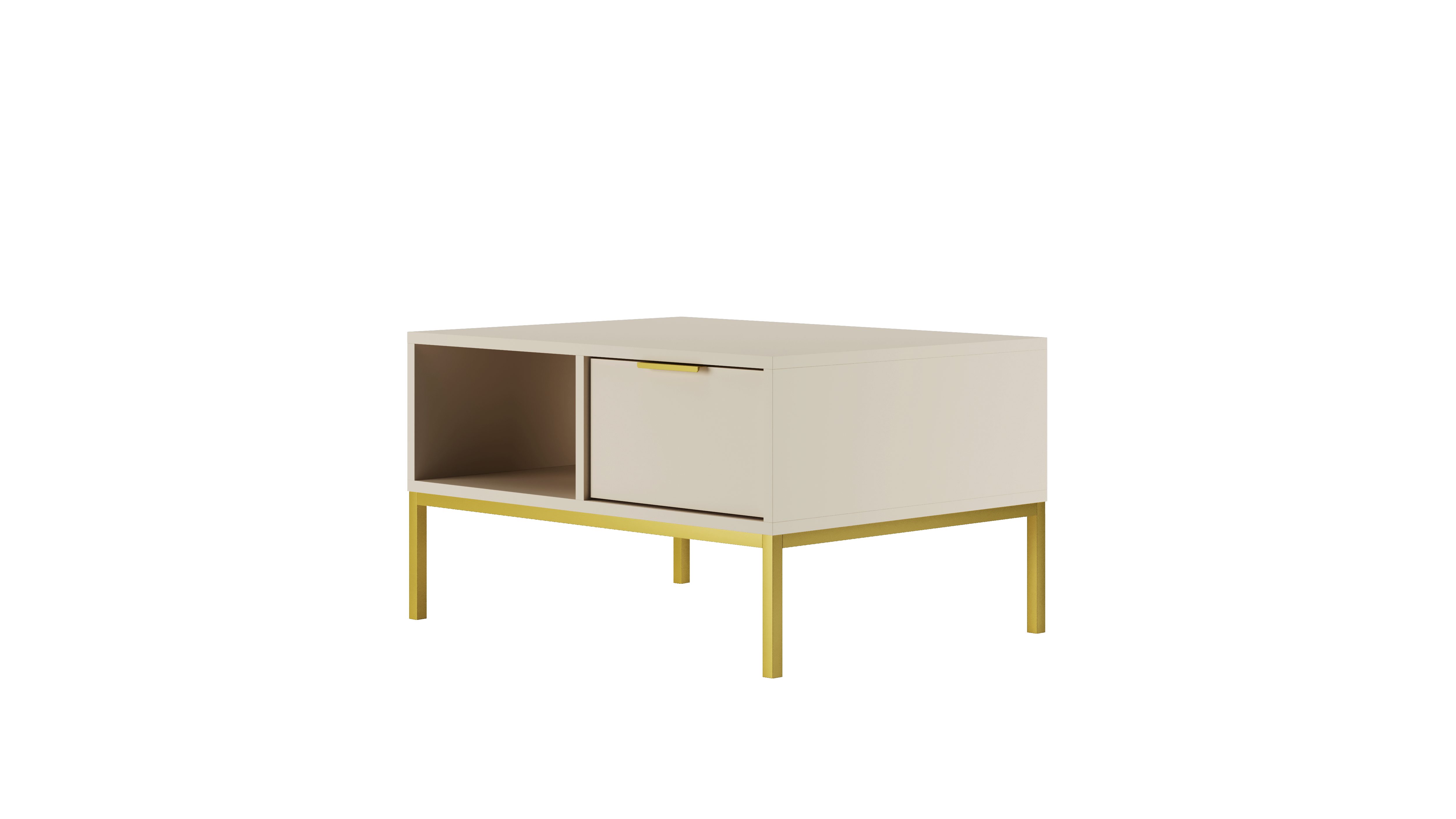 Raumhirsch Furniture Couchtisch Austin 80x60x45 cm, 100x60x45 cm (Einzelmöbel, Couchtisch mit 1 Ablage und 1 seitlicher Schublade), modernes Design, stabil & funktional, vielseitig einsetzbar