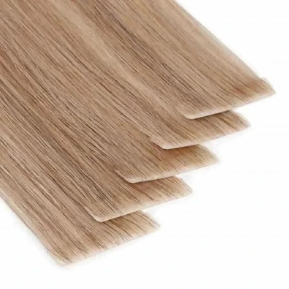 NOGI Echthaar-Extension NOGI Tape Invisible, Unsichtbare 45 cm Remy Echthaar Tape-Ins mit flachem Ansatz