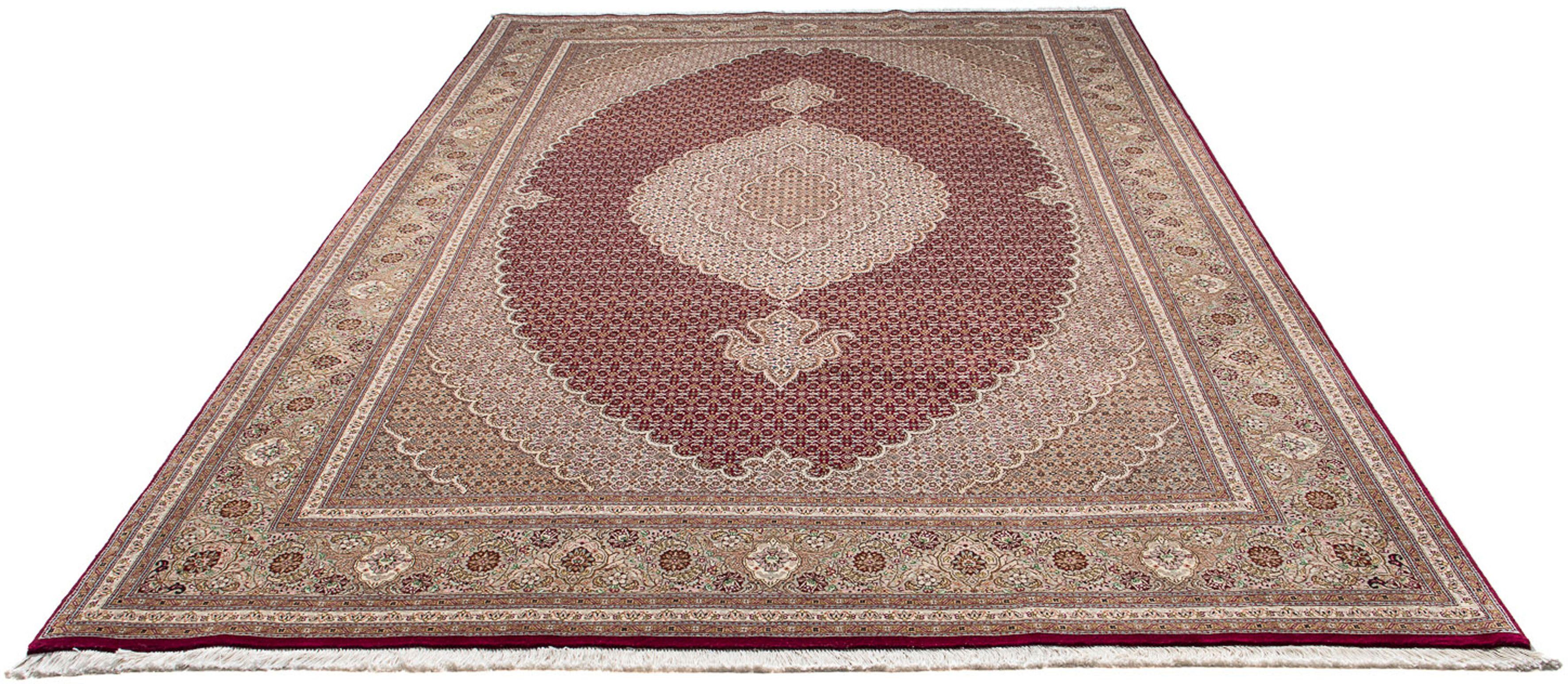 Orientteppich Perser - Täbriz - 323 x 204 cm - dunkelrot, morgenland, rechteckig, Höhe: 10 mm, Wohnzimmer, Handgeknüpft, Einzelstück mit Zertifikat