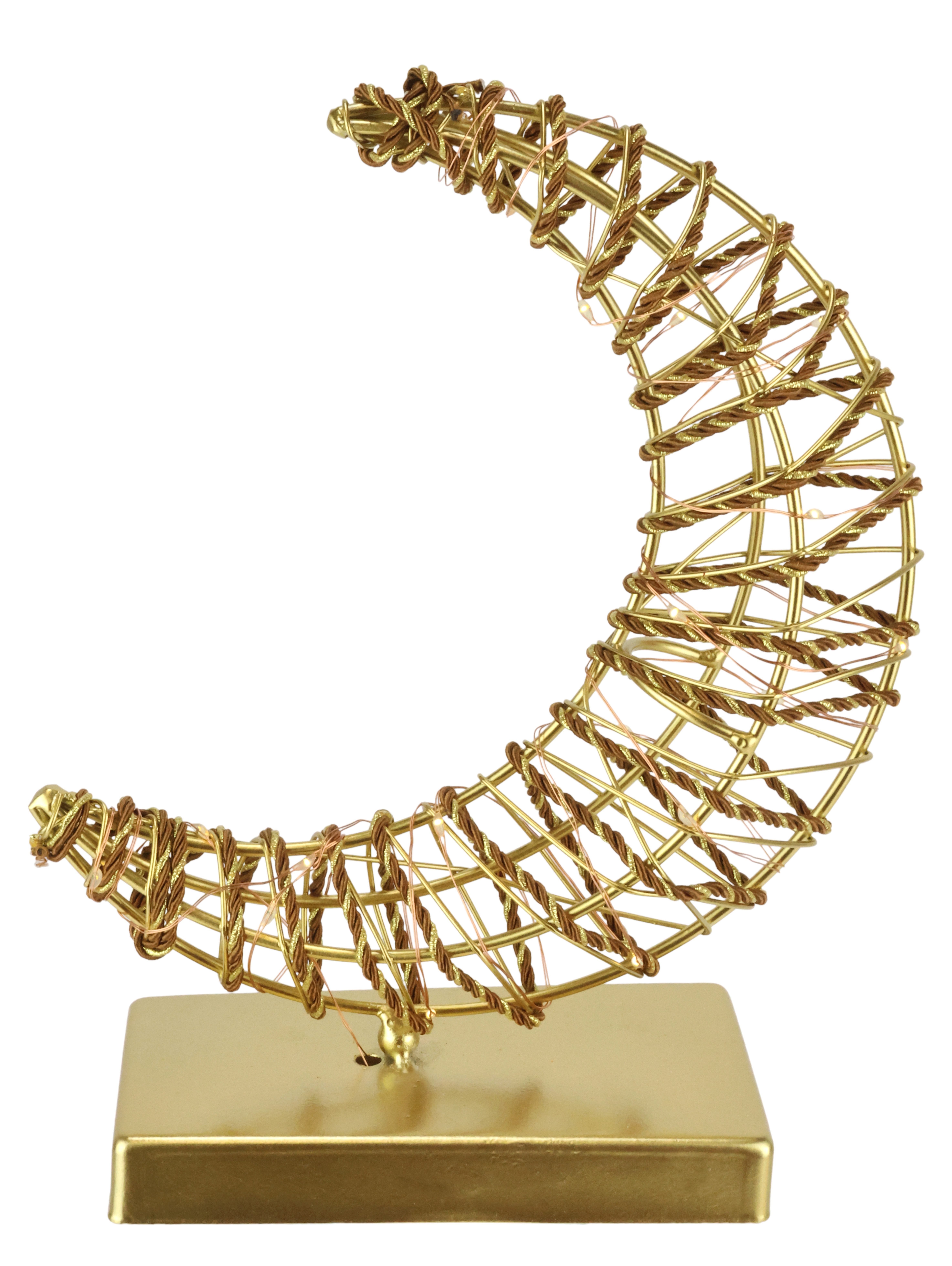 I.GE.A. LED-Dekofigur LED-Dekoobjekt Mond (1 St), Dekofigur Metall Gold war günstig online kaufen