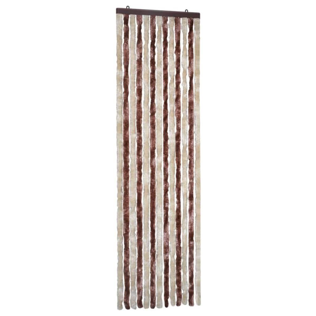 vidaXL Insektenschutz-Vorhang Insektenschutz-Vorhang Beige und Hellbraun 56x185 cm Chenille