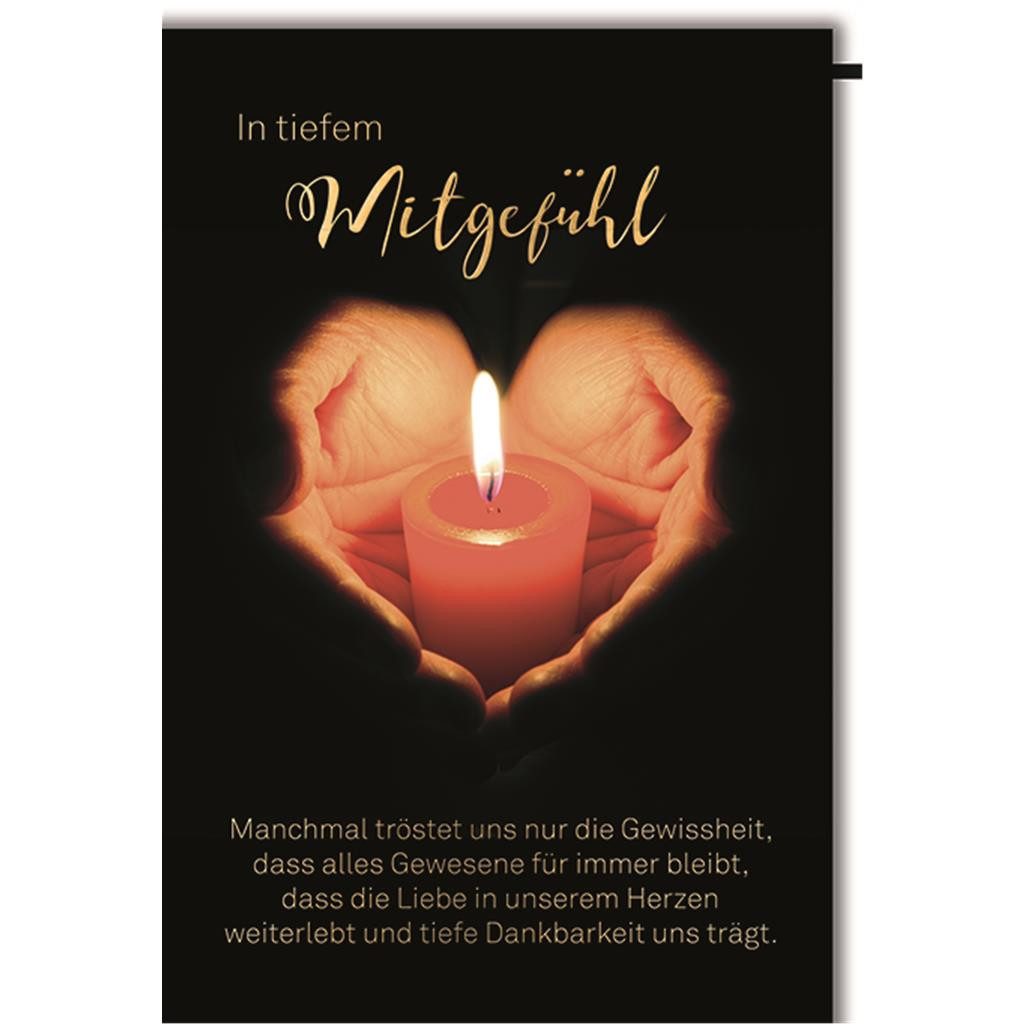 Todesfall Tod Kerze Für Verstorbene Verlag Dominique Grußkarten Trauer – Beileid – Kondolenzkarte mit