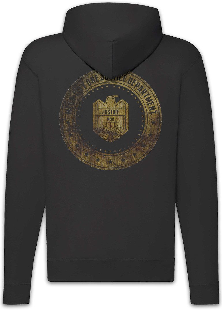 Urban Backwoods Sweatjacke Mega City One Justice Dept Logo I Zipper Hoodie Judge Department Eagle (1-tlg) Comic Dredd SciFi Film