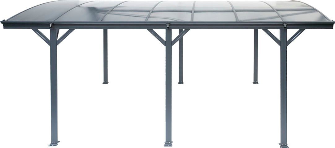 cm anthrazit BxT: Aluminium, aus 206 Einzelcarport 300x505 cm, Einfahrtshöhe, Rundbogen, WESTMANN