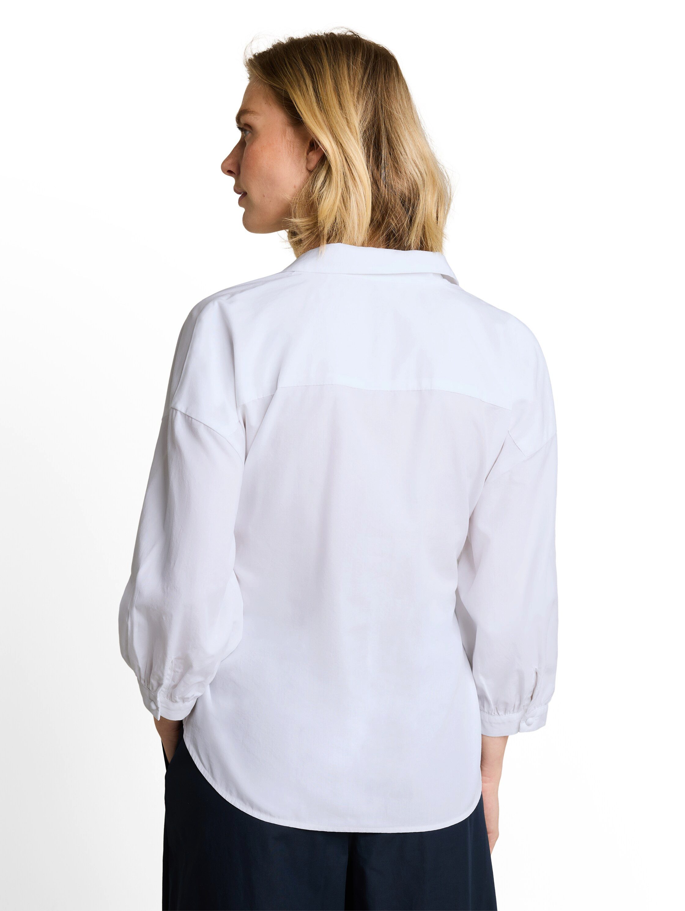 TOM TAILOR Schlupfbluse Sommerbluse mit V-Ausschnitt und Bindeband
