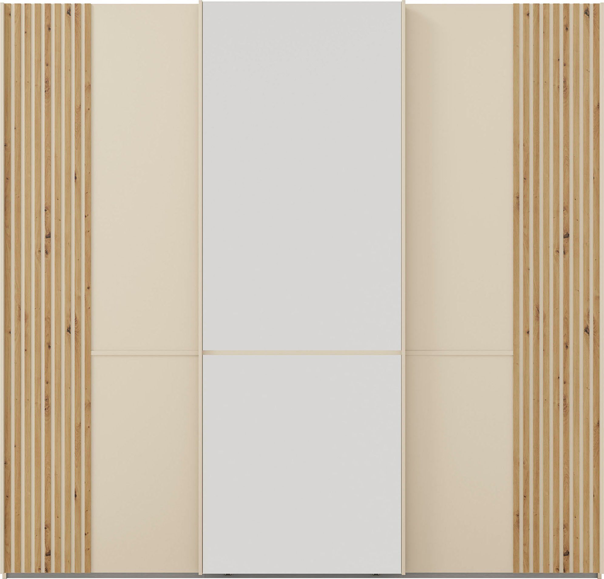Musterring Schwebetürenschrank Isabelle Türen mit Lamellenoptik, mittige Spiegeltür, verschiedene Größen