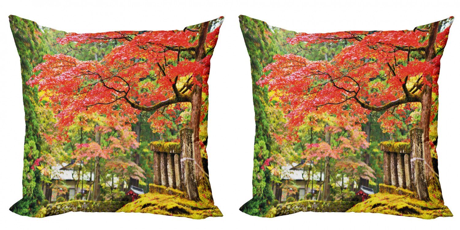 Kissenbezüge Modern Accent Doppelseitiger Digitaldruck, Abakuhaus (2 Stück), japanisch Sakura-Blüten