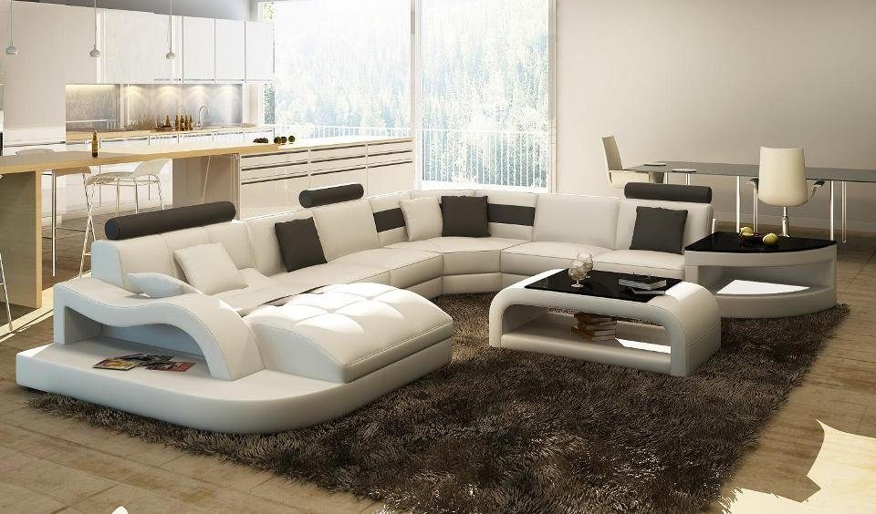 JVmoebel Ecksofa, Multifunktion XXL Big Couch Sofa Ecksofa Wohnlandschaft Ledersofa Eck