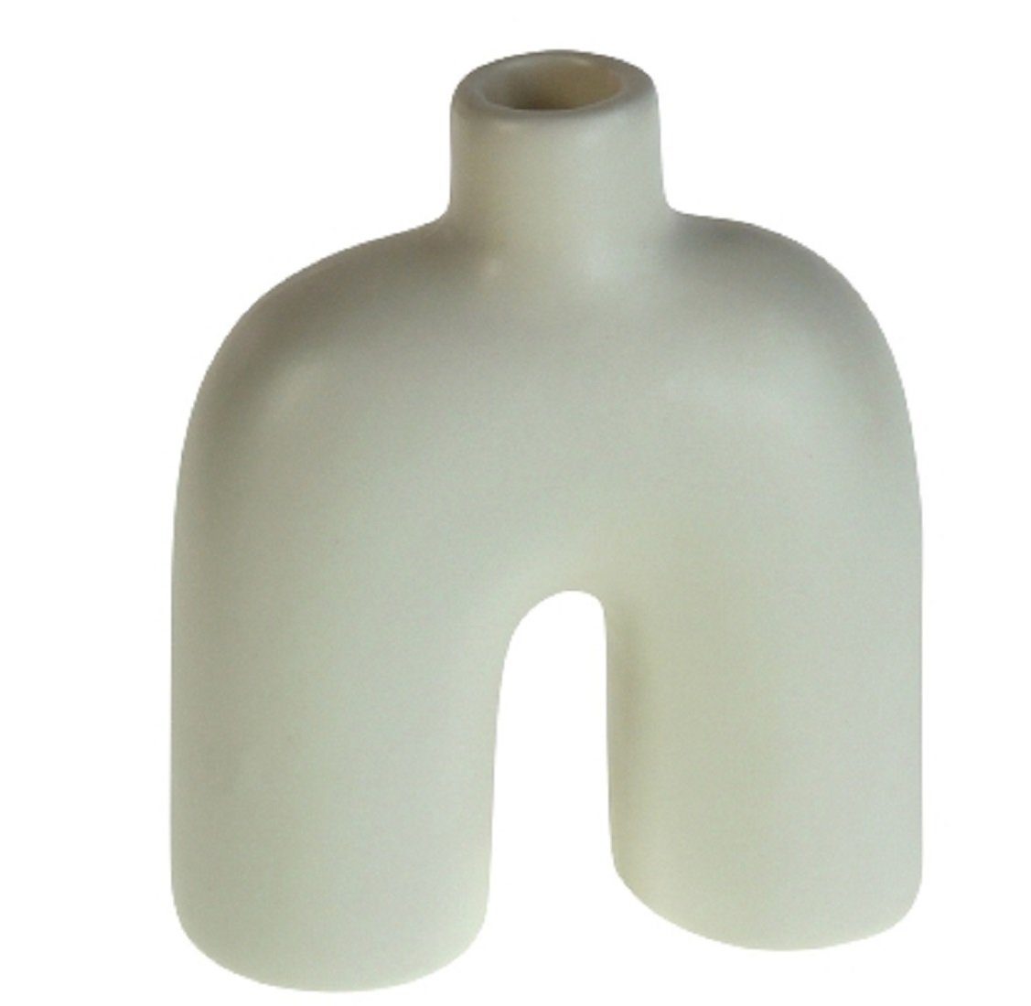 Werner Voß Windlicht Bogenförmiger weißer Kerzenhalter elegante Deko für Tisch & Regal