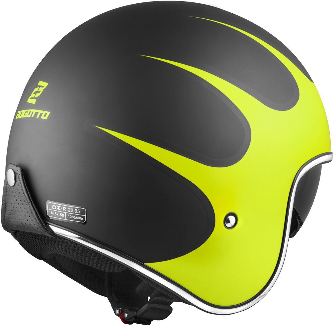 Bogotto Motorradhelm V537 Wogi Jethelm, Integriertes Sonnenvisier