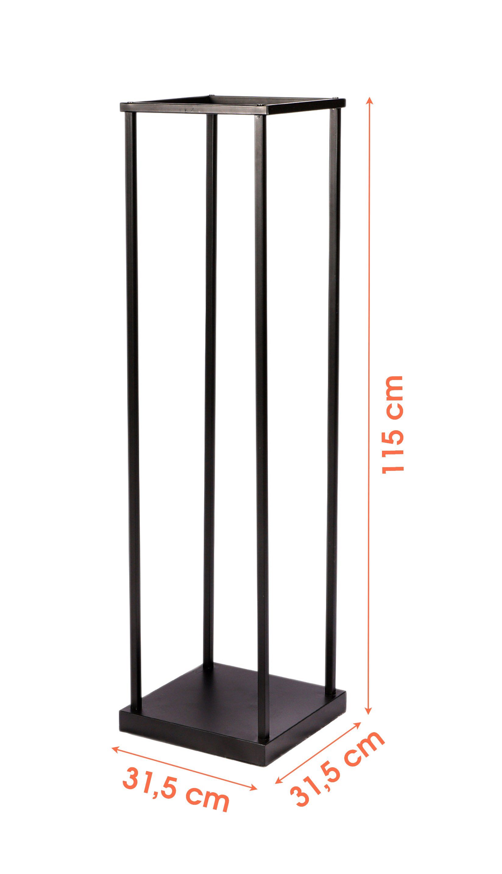 Spetebo Kaminholzregal Metall Kaminholzständer schwarz - 115 x 31 cm, BxTxH günstig online kaufen