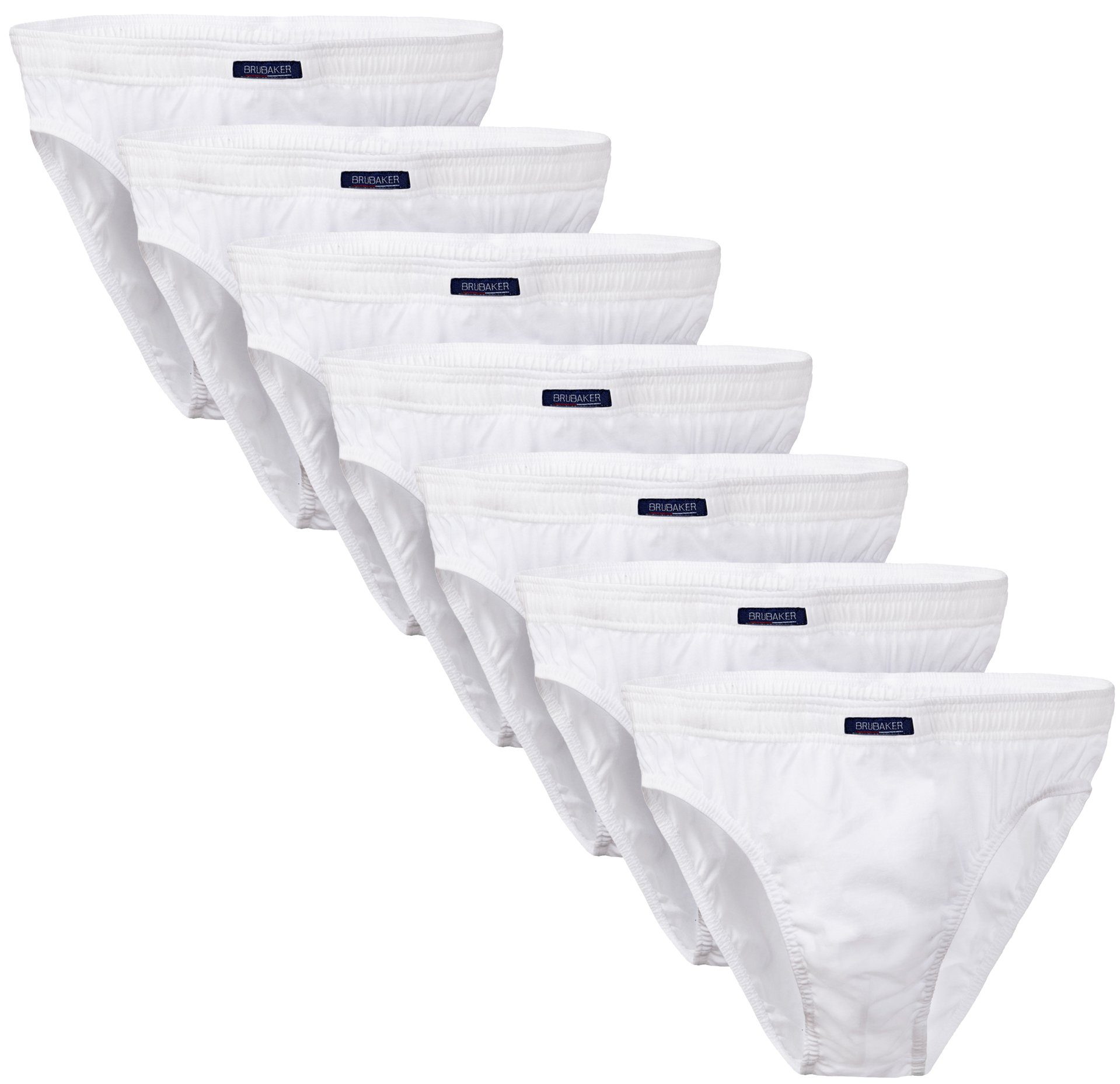 BRUBAKER Slip Herren Unterhose aus Baumwolle (Spar-Pack, 7-St., 7er-Pack) Großpackung Männer Unterwäsche, sehr bequeme Passform
