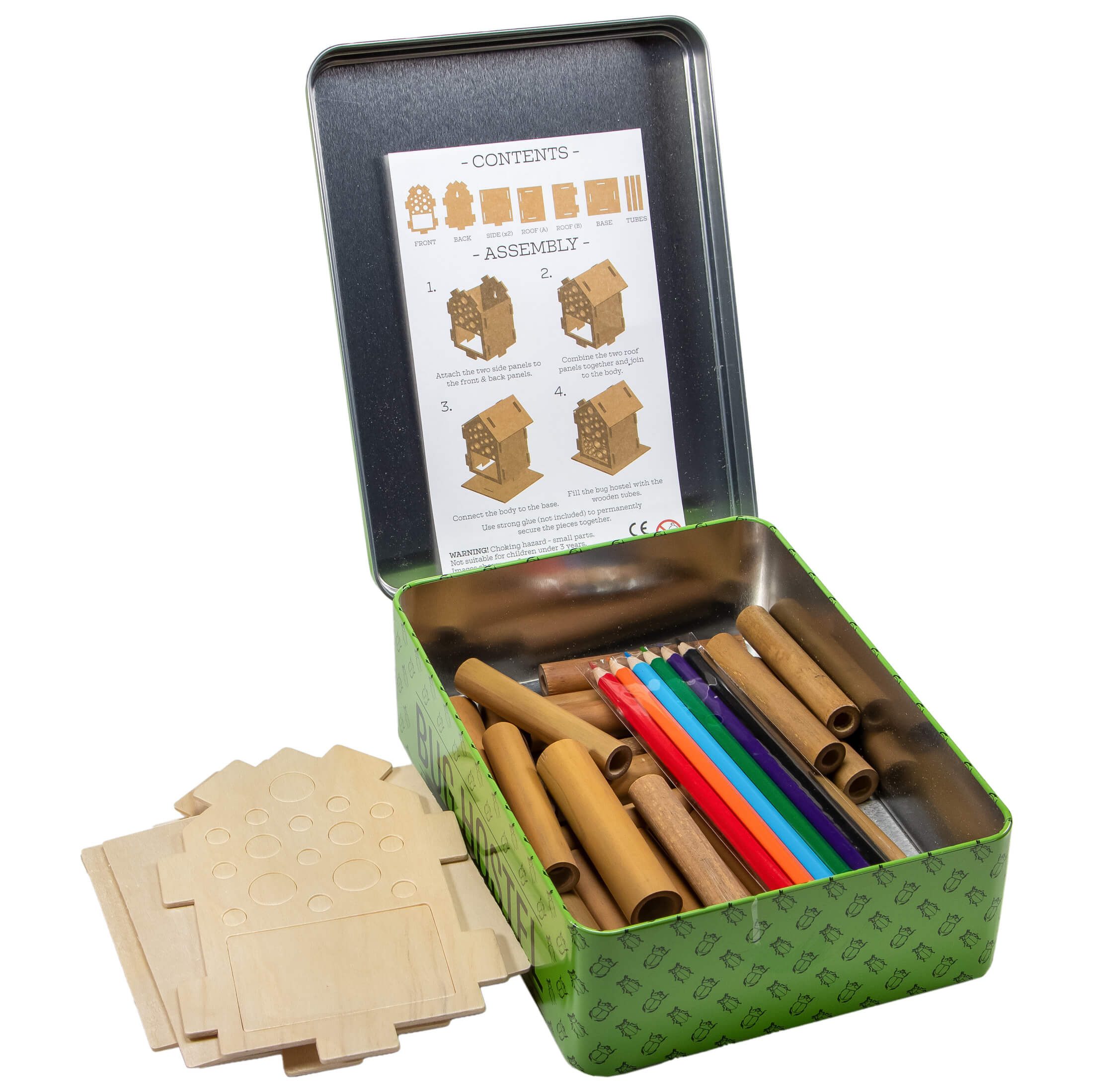 Thumbnail - GIFT REPUBLIC Insektenhotel DIY Bausatz Insektenhotel Käferhotel Baukasten Bastelset, Kinder Bastelset