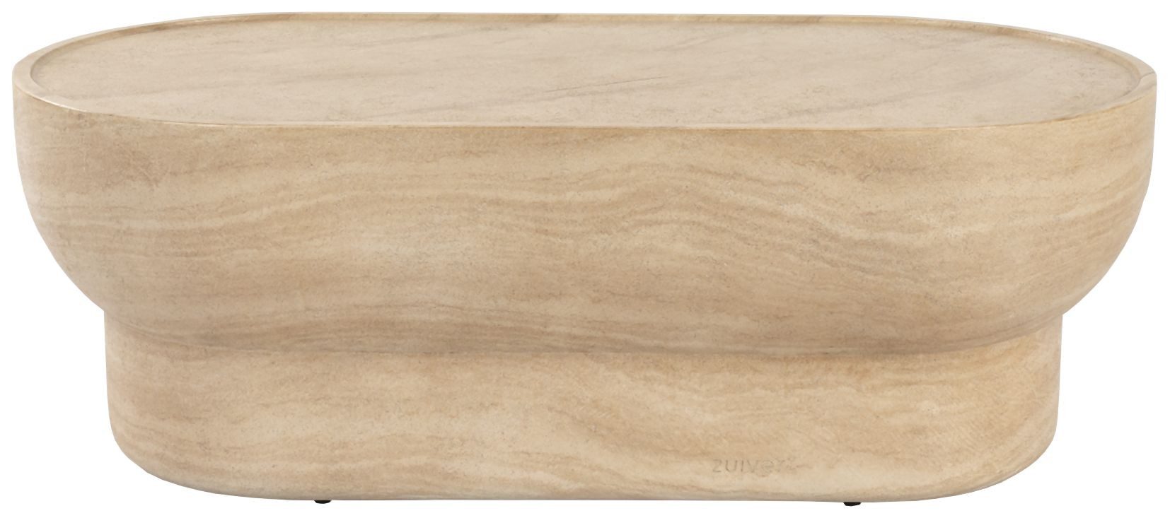 Zuiver Couchtisch Couchtisch NOBLE oval in Kalksteinoptik von Zuiver