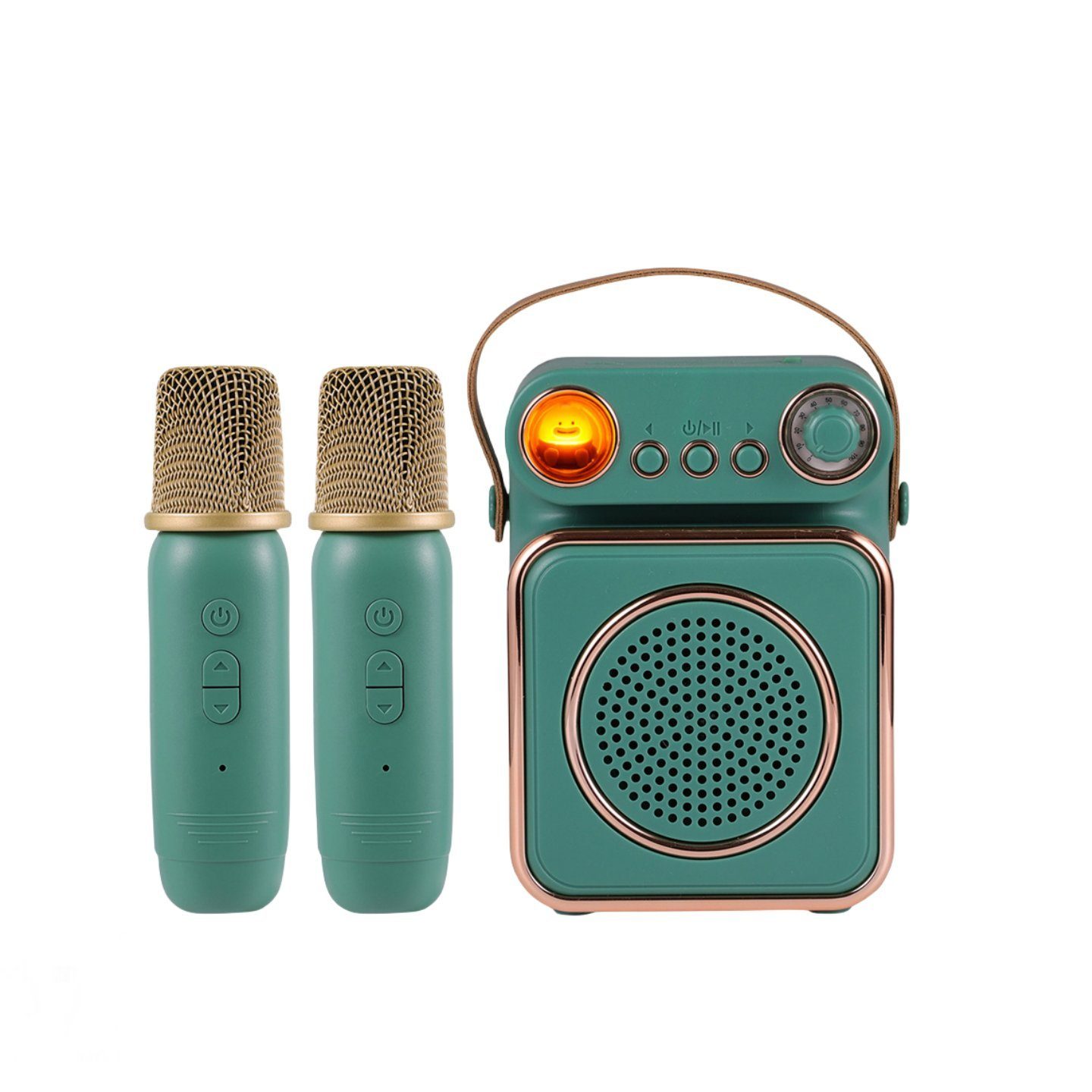carefully selected Tragbares kabelloses Bluetooth-Audio- und Mikrofon-Komplettgerät Wireless Lautsprecher dunkelgrün