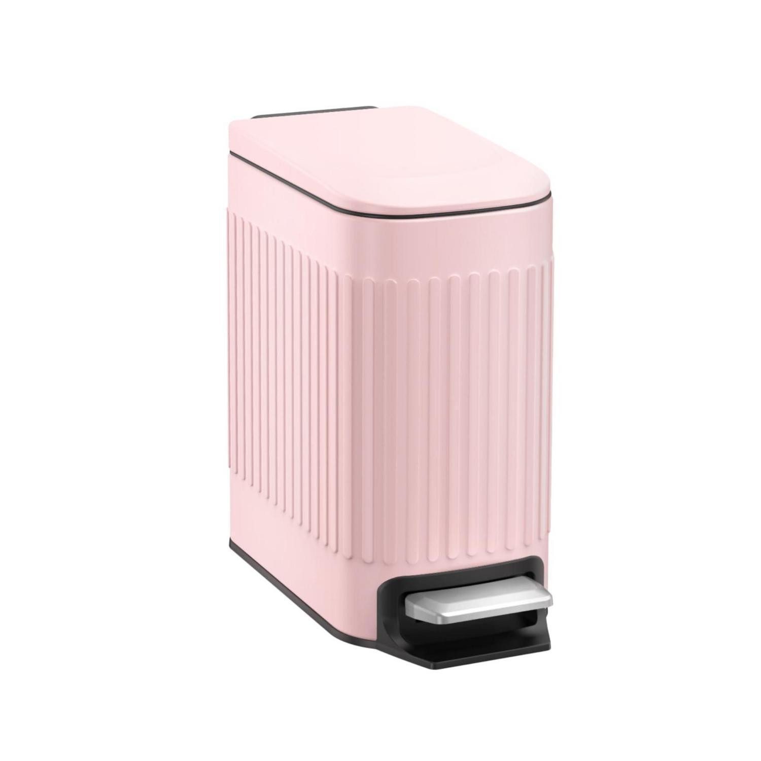 LuxusKollektion Kosmetikeimer Badezimmer-Mülleimer 6L Rosa mit Deckel