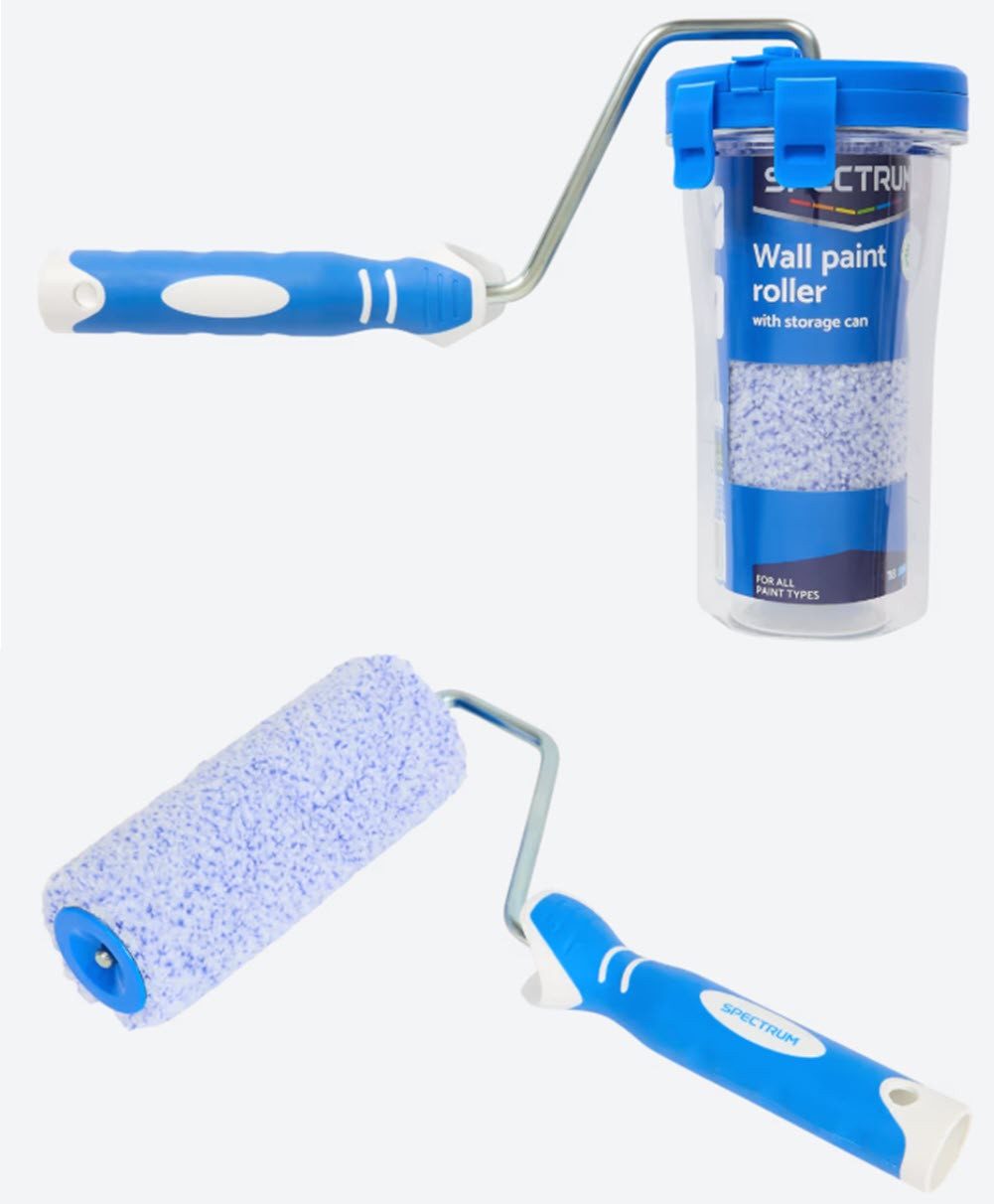 Spectrum Farbroller Wandfarbenroller mit Aufbewahrungsbox 18 cm