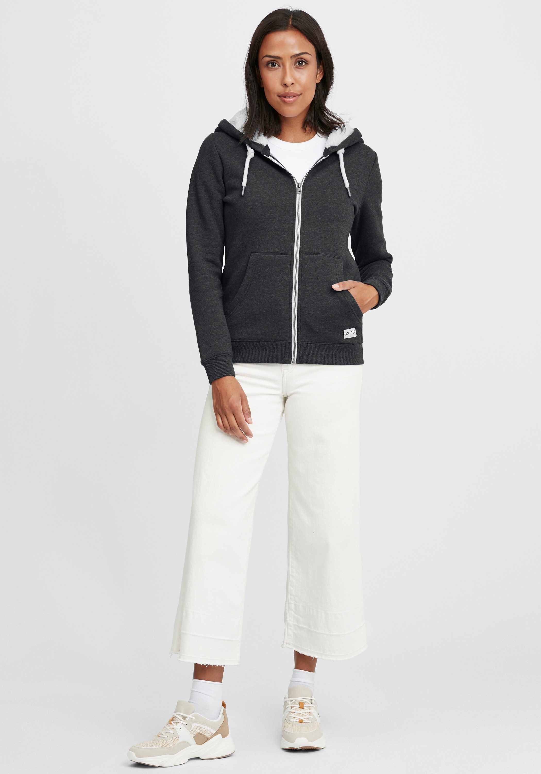 OXMO Kapuzensweatjacke OXBinja Hoodie Sweatjacke mit Teddy-Kapuze günstig online kaufen