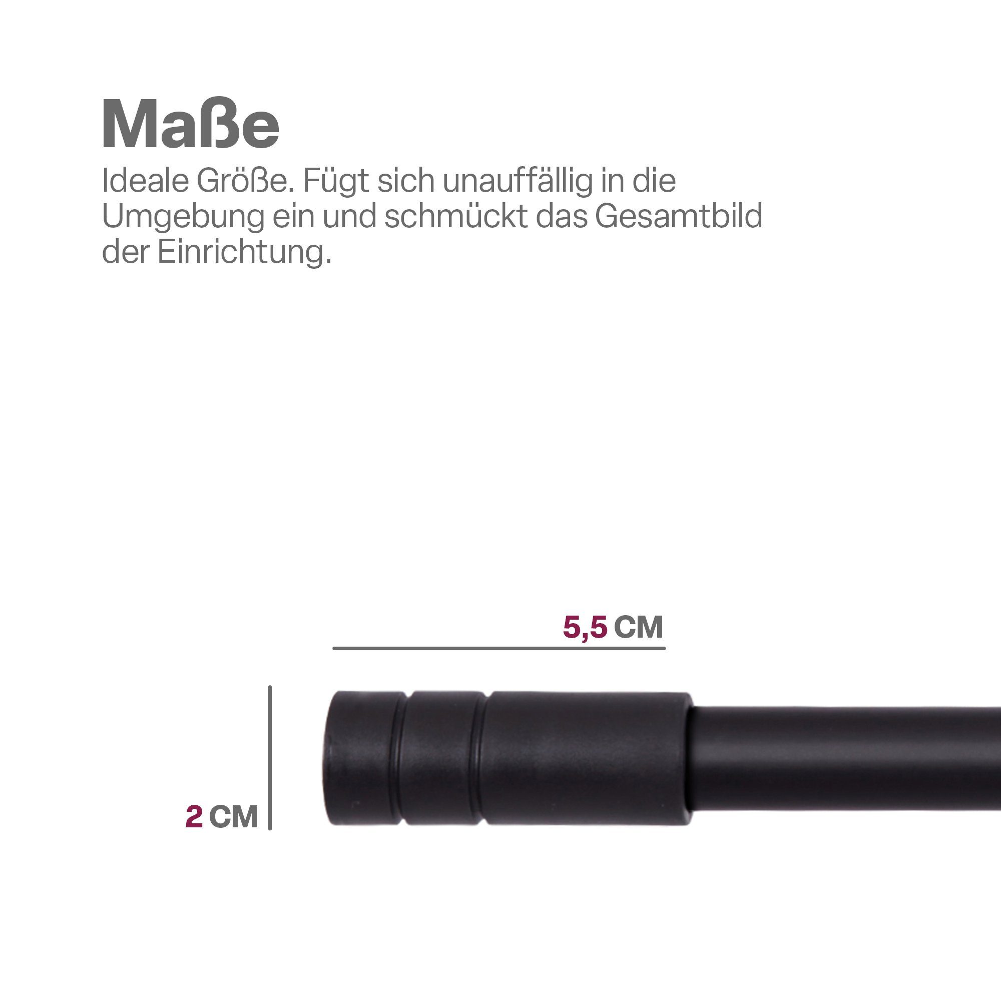 Bestlivings Gardinenstangen-Endstück aus robustem und hochwertigem Kunststoff, Gardinenstangen, (Set, 2-St), für Innenstange Ø 13 mm und für Außenstange Ø 16 mm