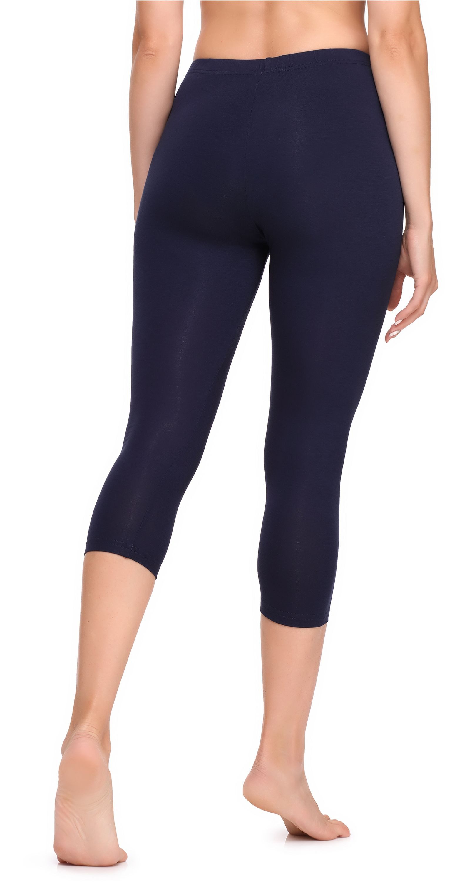 Ladeheid Leggings Damen Leggings 3/4 aus Viskose LA40-202 (1-tlg) elastischer Bund
