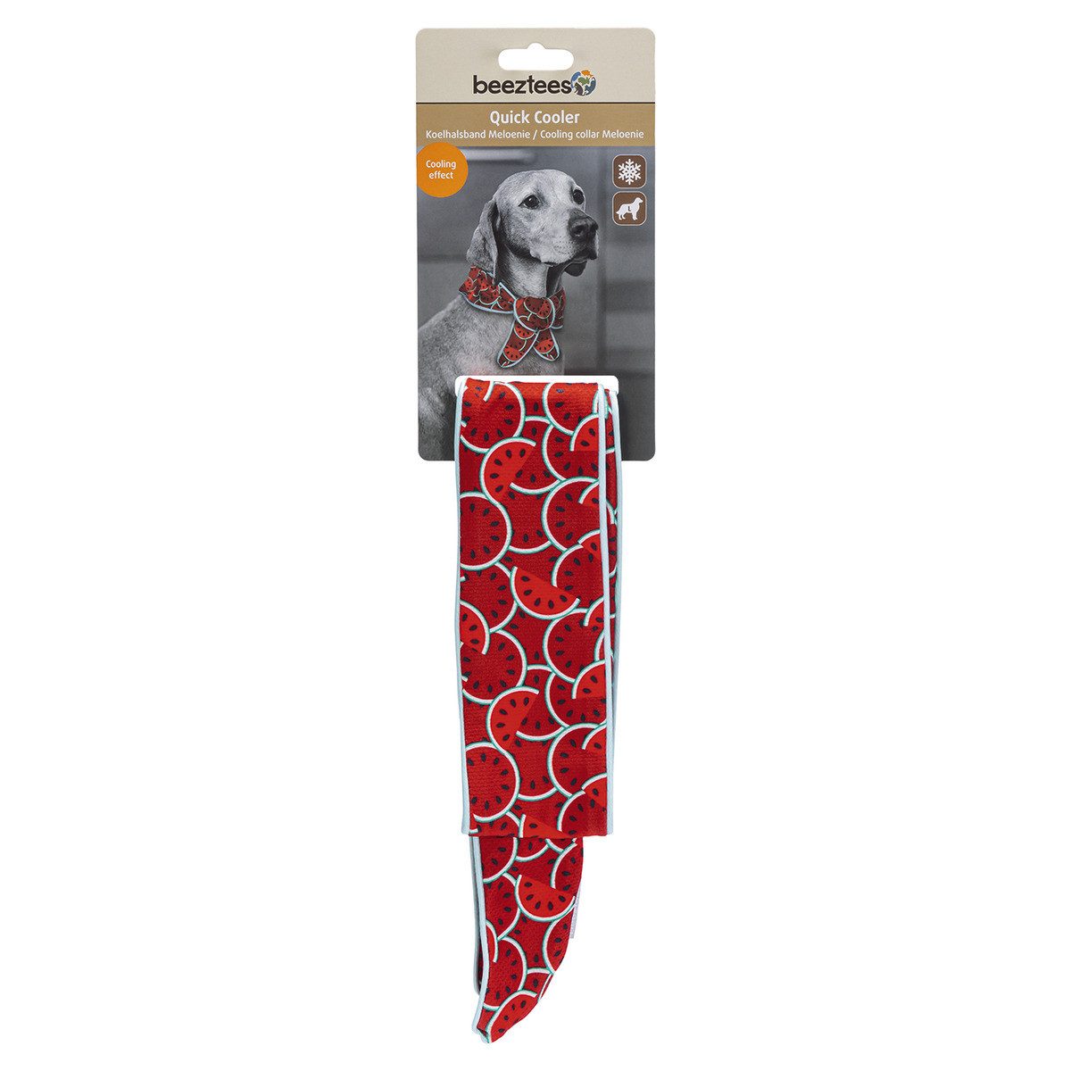 Beeztees Tier-Halstuch Hundehalsband Quick Cooler Meloenie rot
