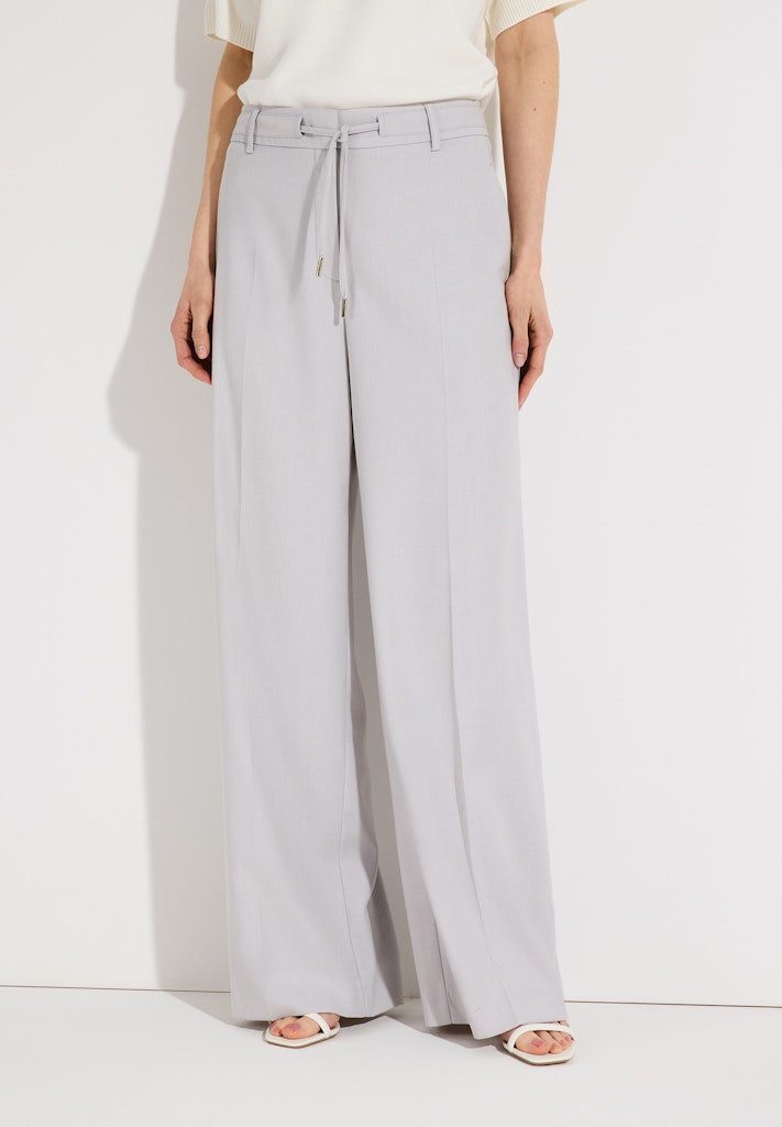 Stretch-Jeans Two Tone Structure Wide Leg Pants