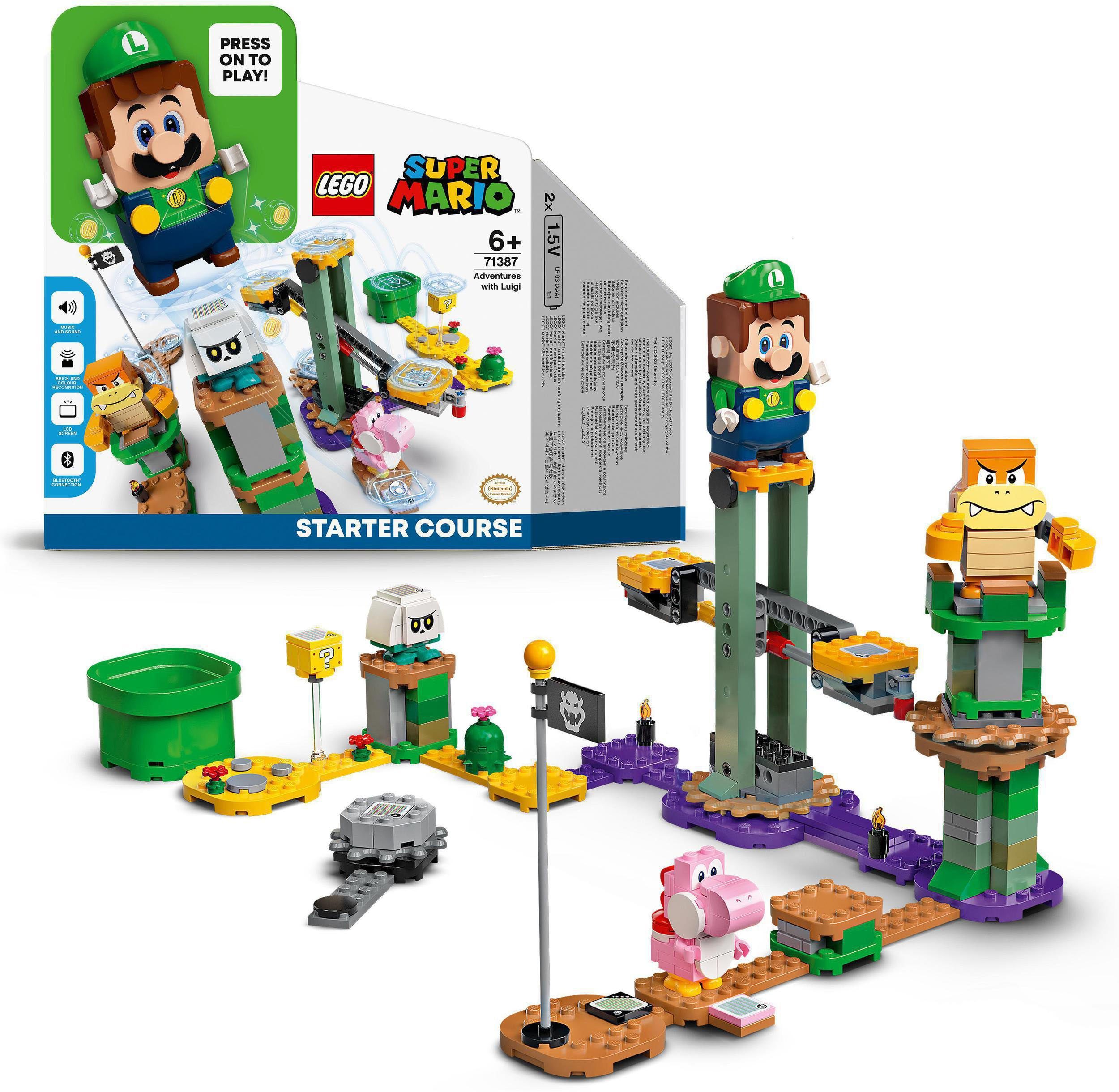 LEGO® Konstruktionsspielsteine Abenteuer mit Luigi – Starterset (71387), LEGO® Super Mario, (280 St), Made in Europe