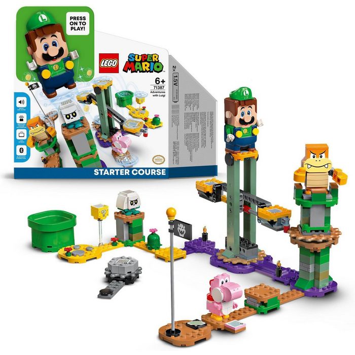LEGO® Konstruktionsspielsteine Abenteuer mit Luigi – Starterset (71387) LEGO® Super Mario (280 St) Made in Europe