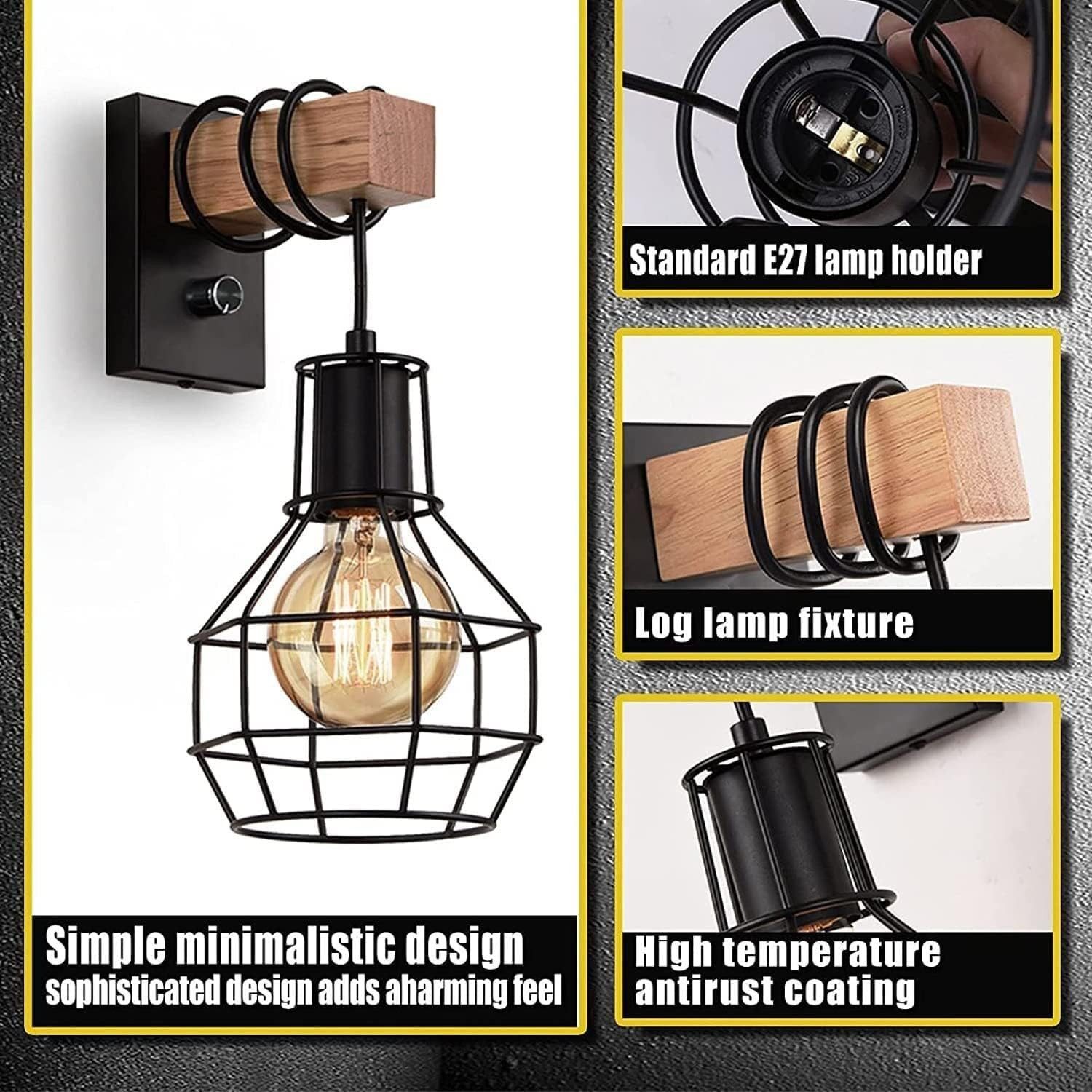 BlingBin Wandleuchte Wandlampe dimmbar aus Holz günstig online kaufen