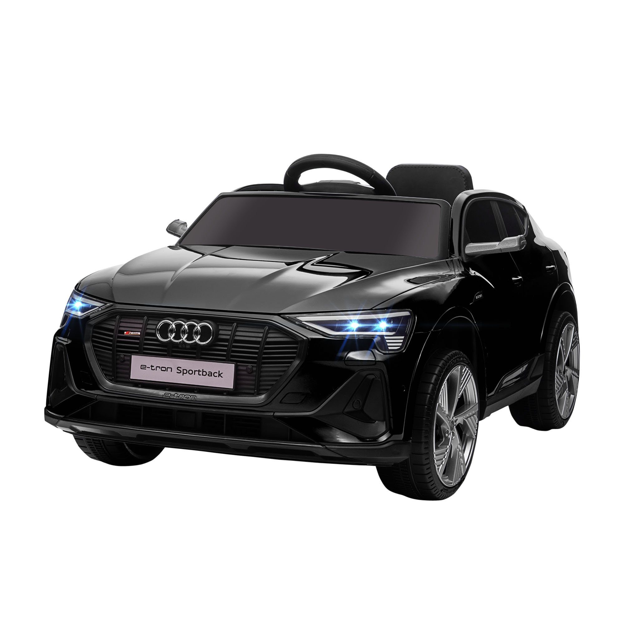 HOMCOM Elektro-Kinderauto Kinderfahrzeug für Kinder 3-5 Jahre, 3-5 km/h, Schwarz, Belastbarkeit 25 kg, (1-tlg), 108L x 60B x 47H cm