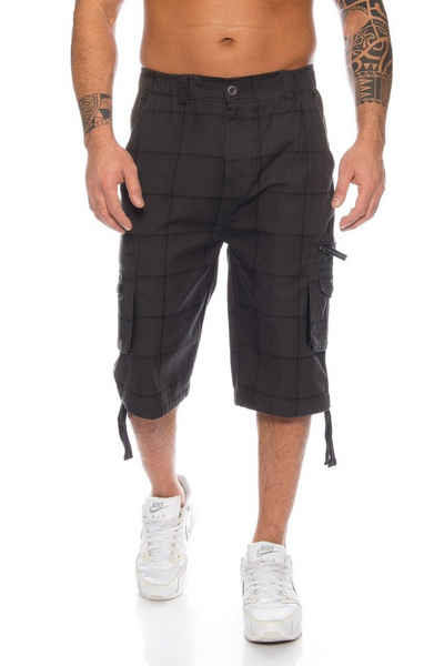 Kendindza Collection Cargoshorts 3/4 Bermuda Shorts Herren, Kurze Hose Herren, Cargobermuda Taschen, Kopf und Reisverschluss, Taschen