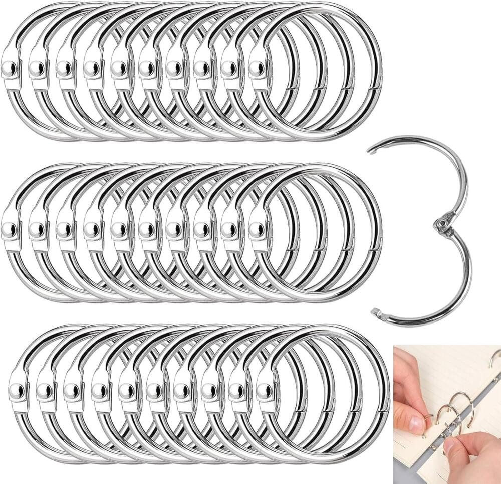 FELIXLEO Schlüsselanhänger Buchringe 120 Stück 22mm Metall Binder Ringe für günstig online kaufen