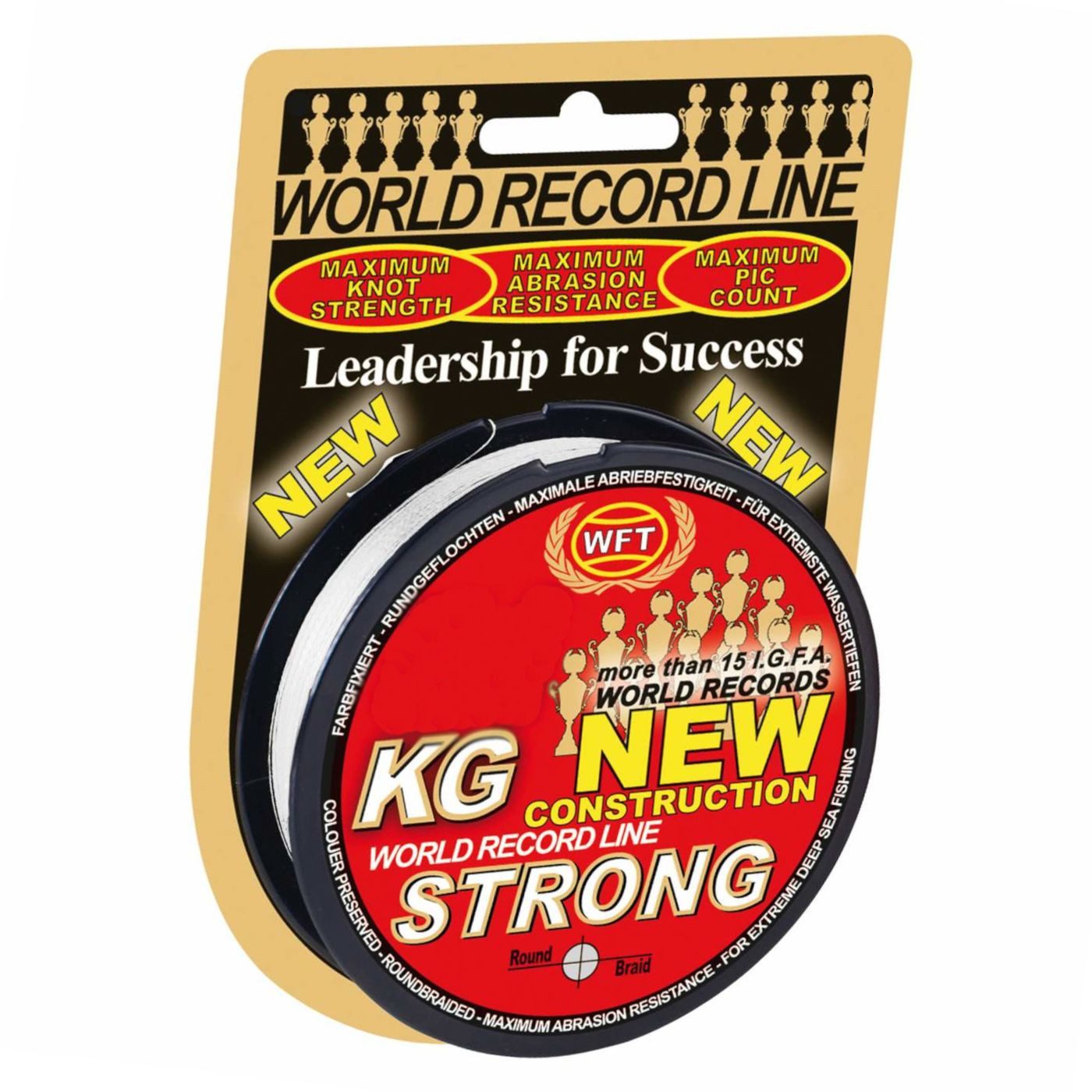 Angelschnur WFT Strong Trans 0,25mm 39kg - 150m geflochtene Angelschnur
