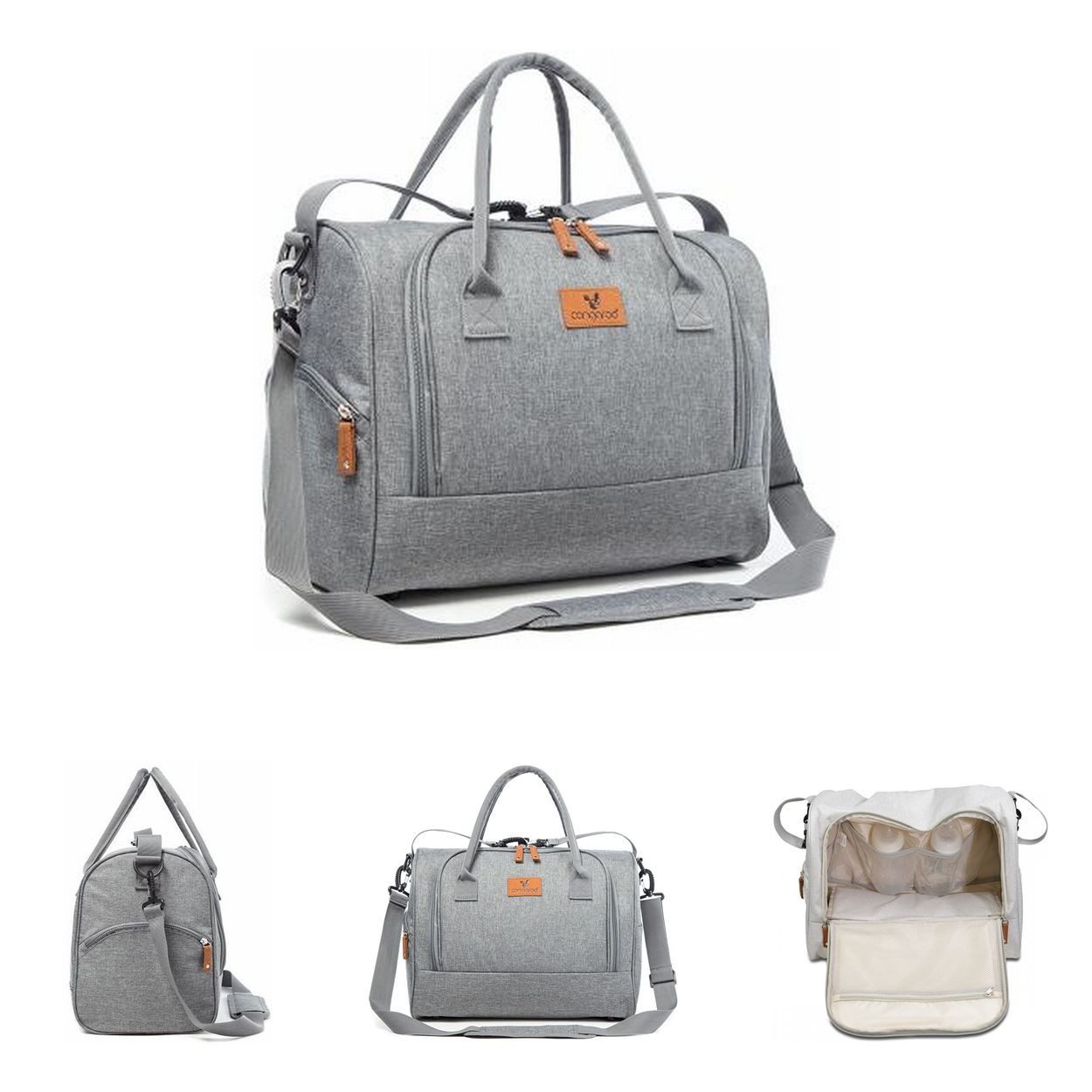 Cangaroo Wickeltasche Jossie (1-tlg), Wickelunterlage, viele Fächer, Tragegriffe, verstellbarer Schultergurt