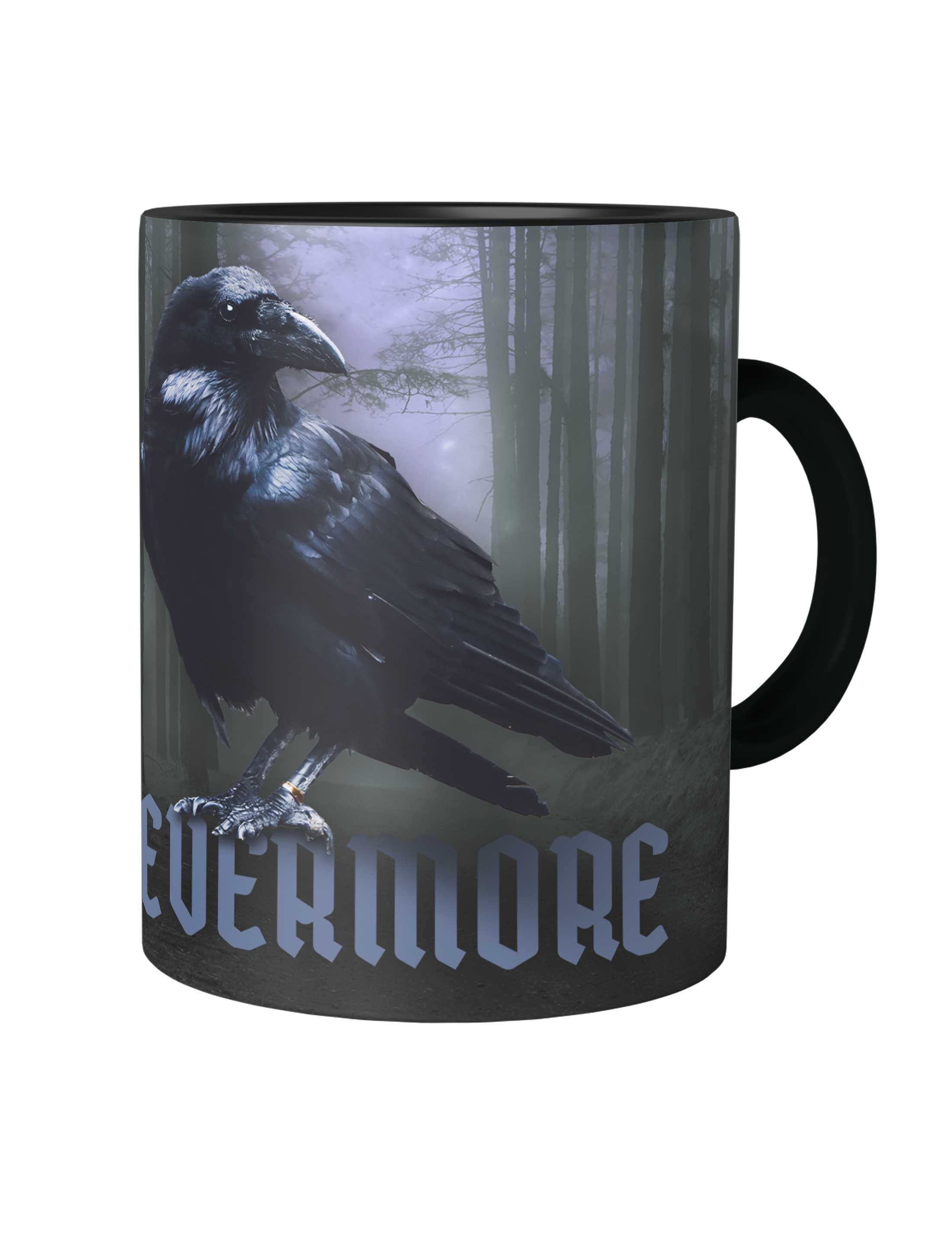 Tasse Nevermore Raven Kaffeetasse Edgar Portrait Allan Allen Symbol Poe Rabe