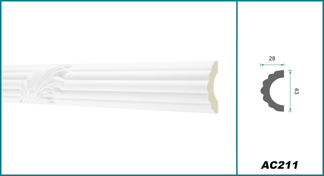 Hexim Perfect Stuckleiste AC 211, Flachprofile günstig online kaufen