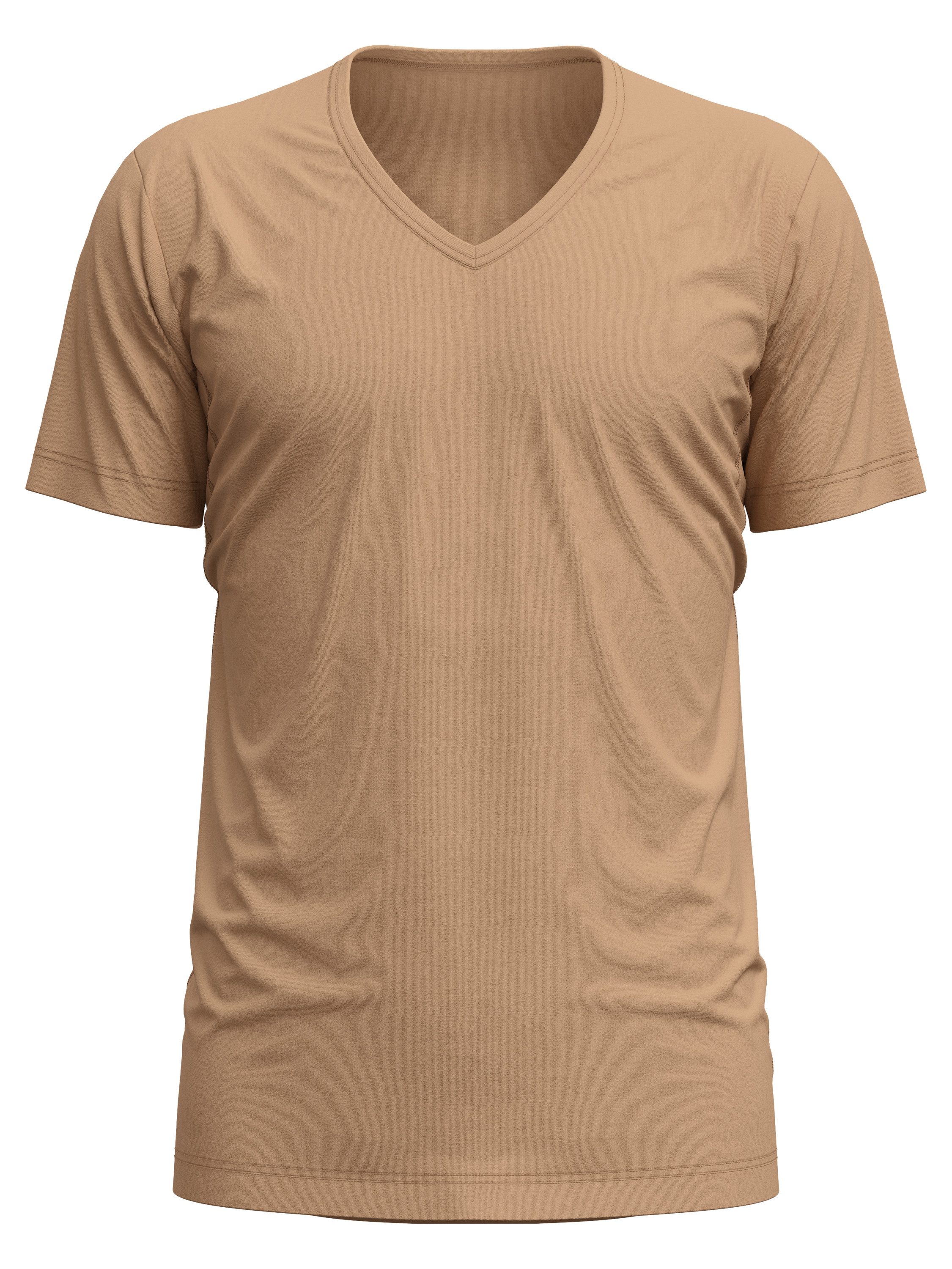 CALIDA Unterziehshirt Natural Cooling Herren (1-St) feuchtigkeitsregulierend, ideal für empfindliche Haut, längerer Rücken