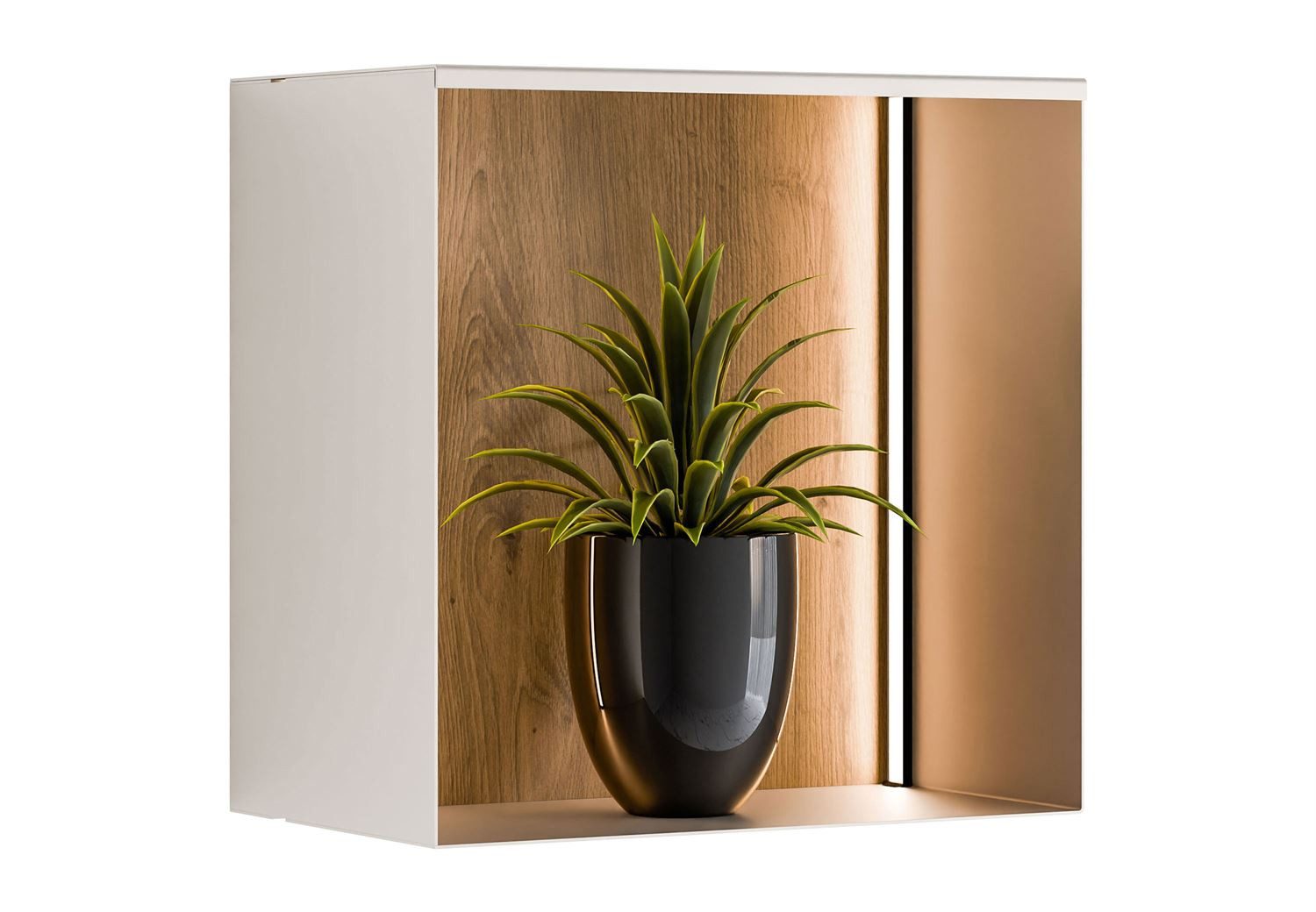 Lookway Regal QUADRO aus Metall mit LED-Beleuchtung