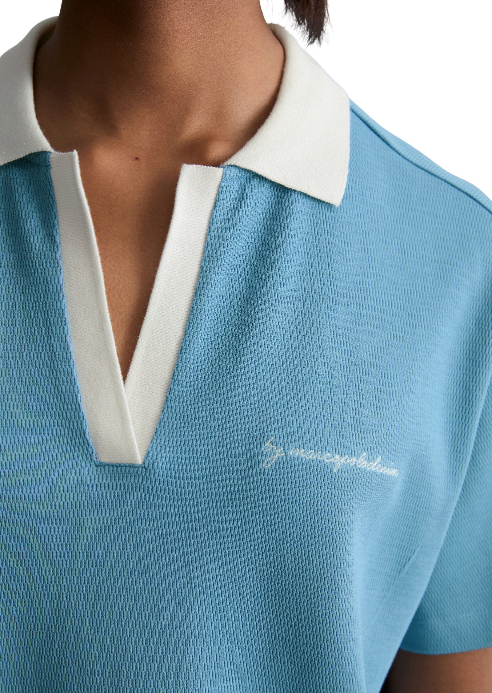 Marc O'Polo DENIM Poloshirt aus reiner Bio-Baumwolle – Bild 4 von 5