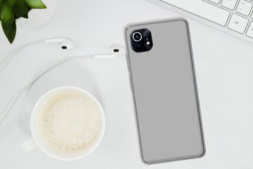 MuchoWow Handyhülle Grau - Unifarbener Druck, Phone Case, Handyhülle Xiaomi Mi 11, Silikon, Schutzhülle
