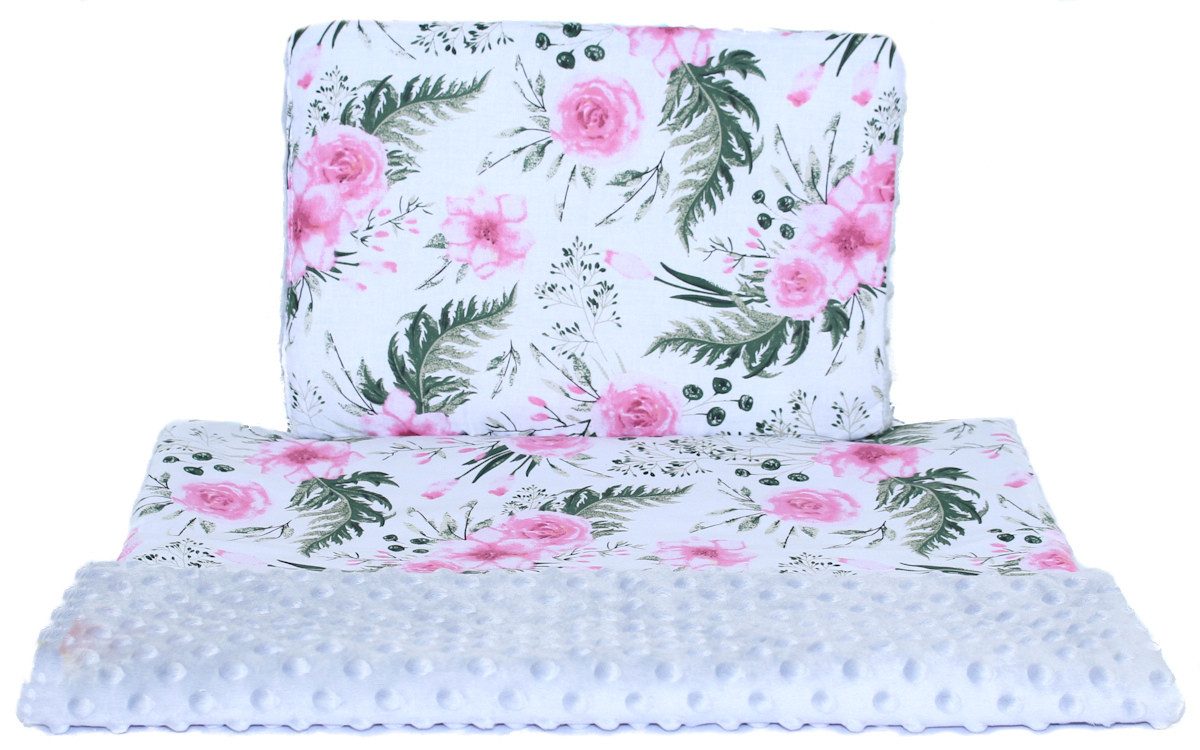 Babybettdecke Minky Baby Kinderwagenset Kuscheldecke Kinder Decke Kissen Einhorn