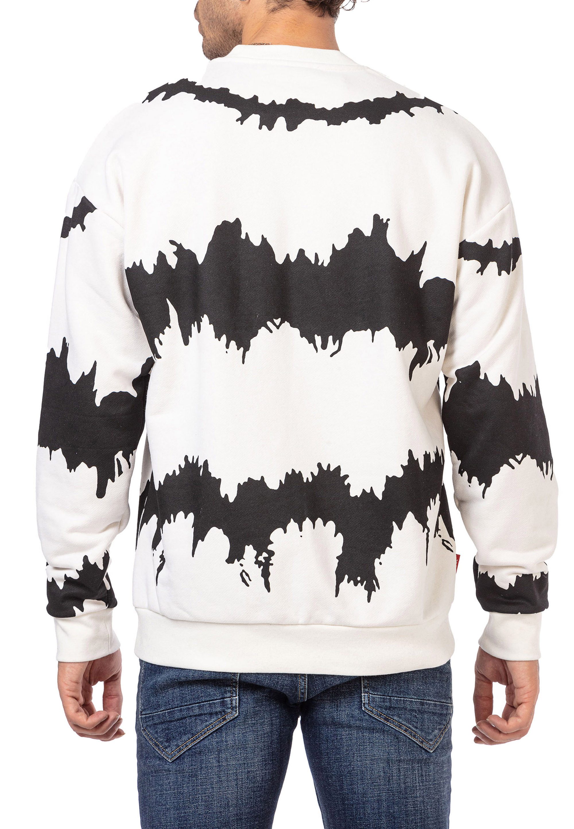 RedBridge Sweatshirt mit auffälligem Muster Streetwear Pullover – Bild 3 von 4