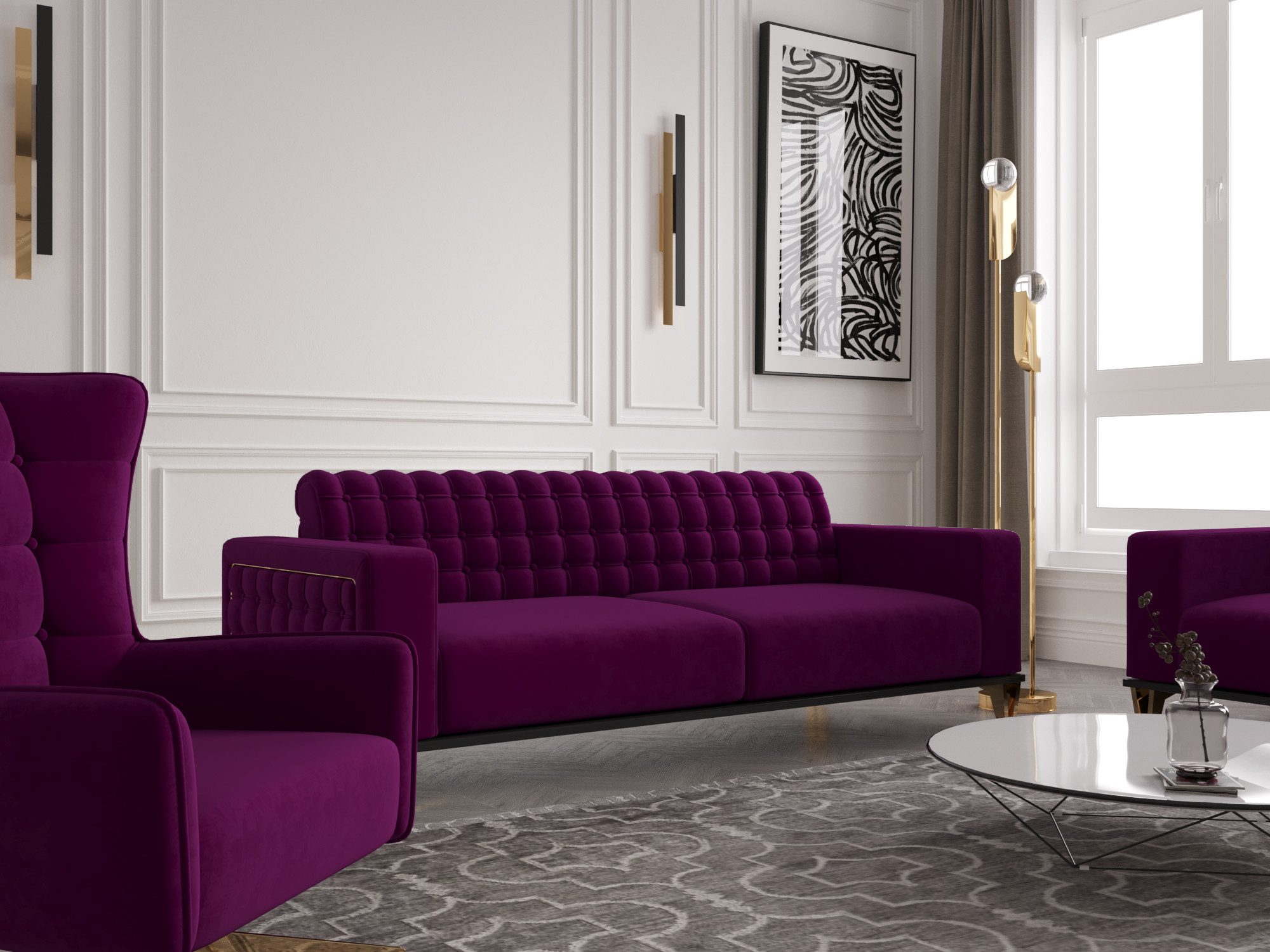 Möbeldreams Chesterfield-Sofa Sofa-Set Tina 3-2-1/3-3-1 / günstig online kaufen