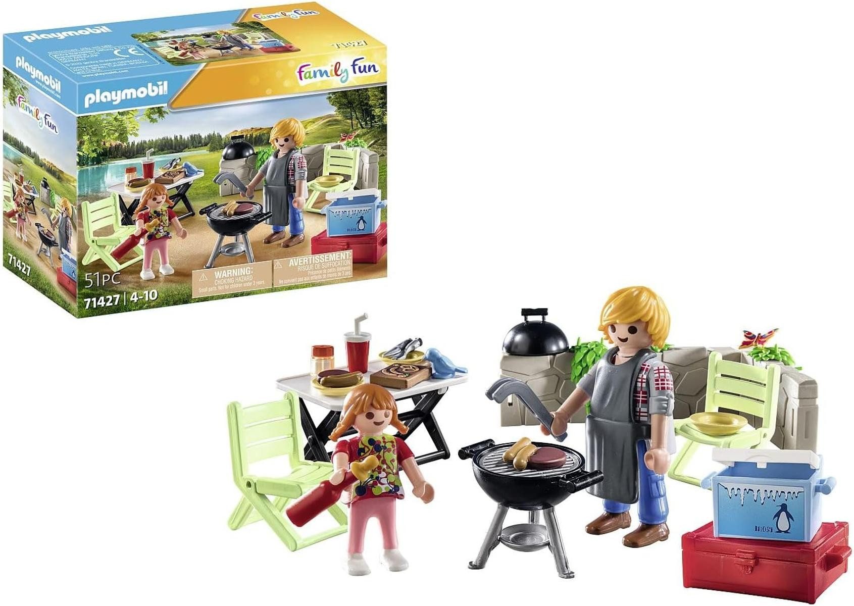 Playmobil® PLAYMOBIL Family Fun 71427 Gemeinsames Grillen Camping mit Grill günstig online kaufen